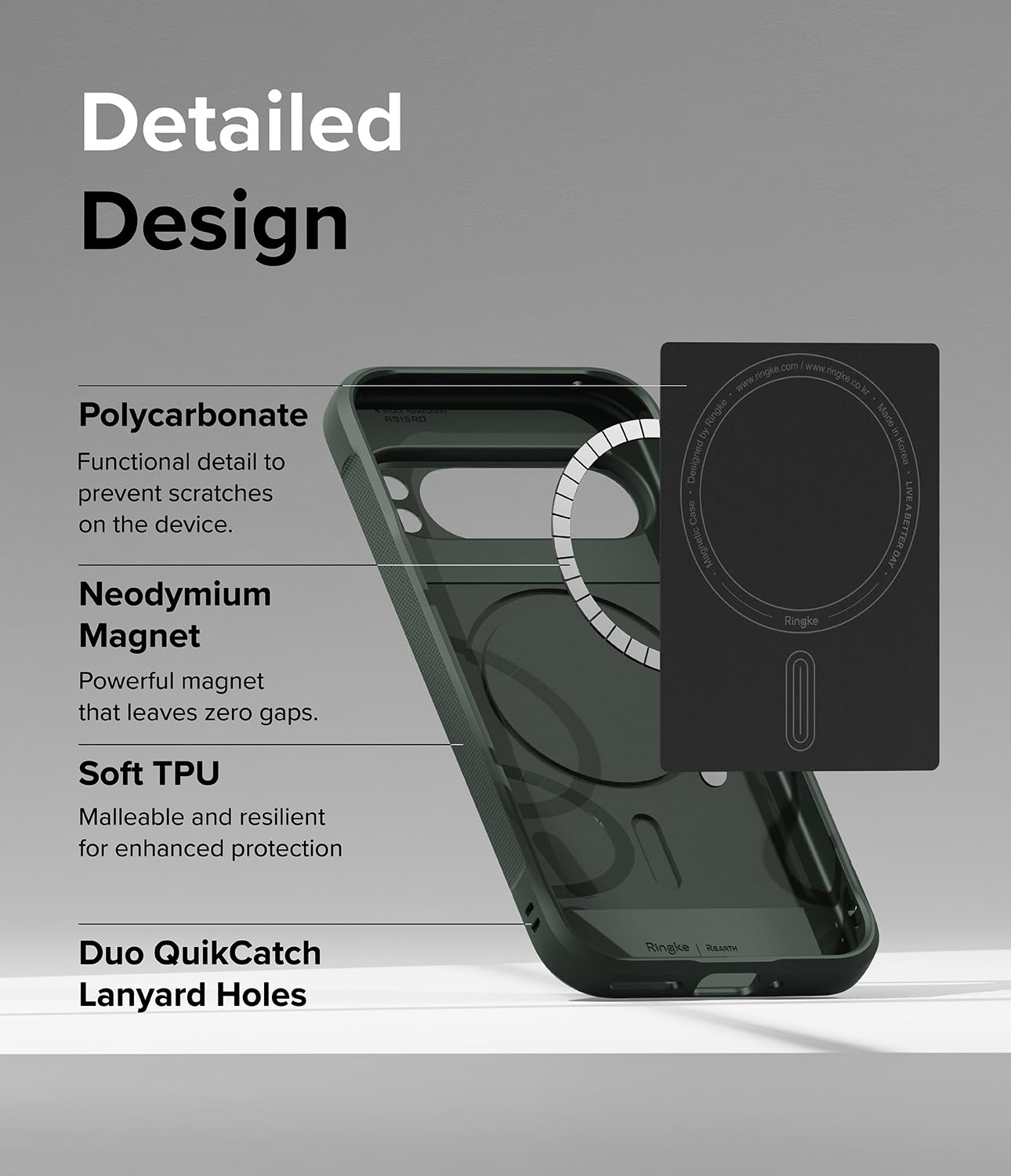 Foto 8 pulgar | Funda Magnética Ringke Onyx Verde Oscuro Para Google Pixel 9 Pro - Venta Internacional.