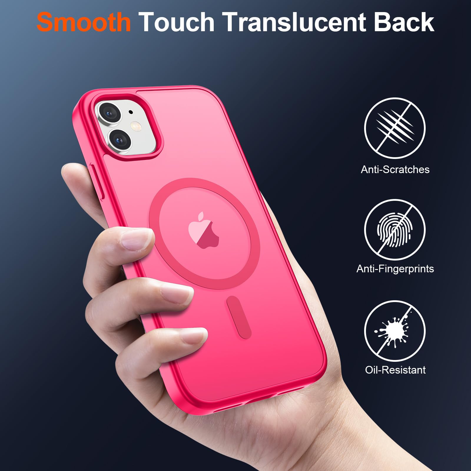 Foto 7 pulgar | Funda Magnética Supfine Para Iphone 12/12 Pro, Color Rosa Intenso - Venta Internacional.