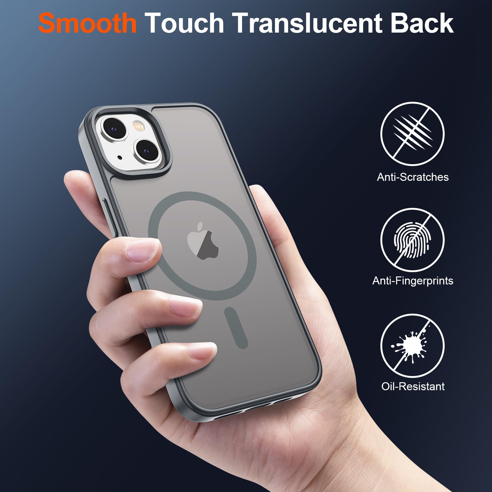Foto 7 pulgar | Funda Magnética Supfine Para Iphone 15 Plus/14 Plus Gris - Venta Internacional.