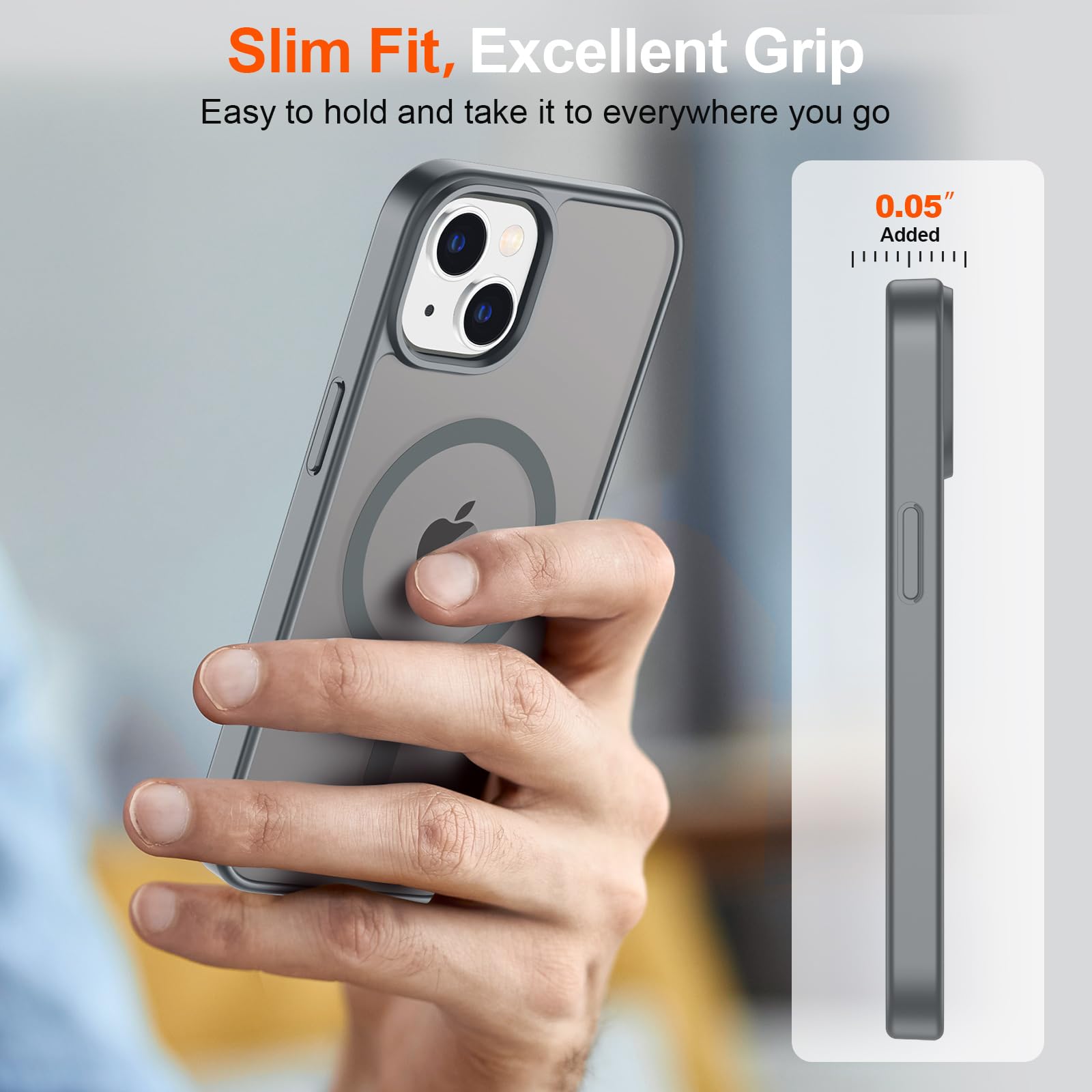 Foto 8 pulgar | Funda Magnética Supfine Para Iphone 15 Plus/14 Plus Gris - Venta Internacional.