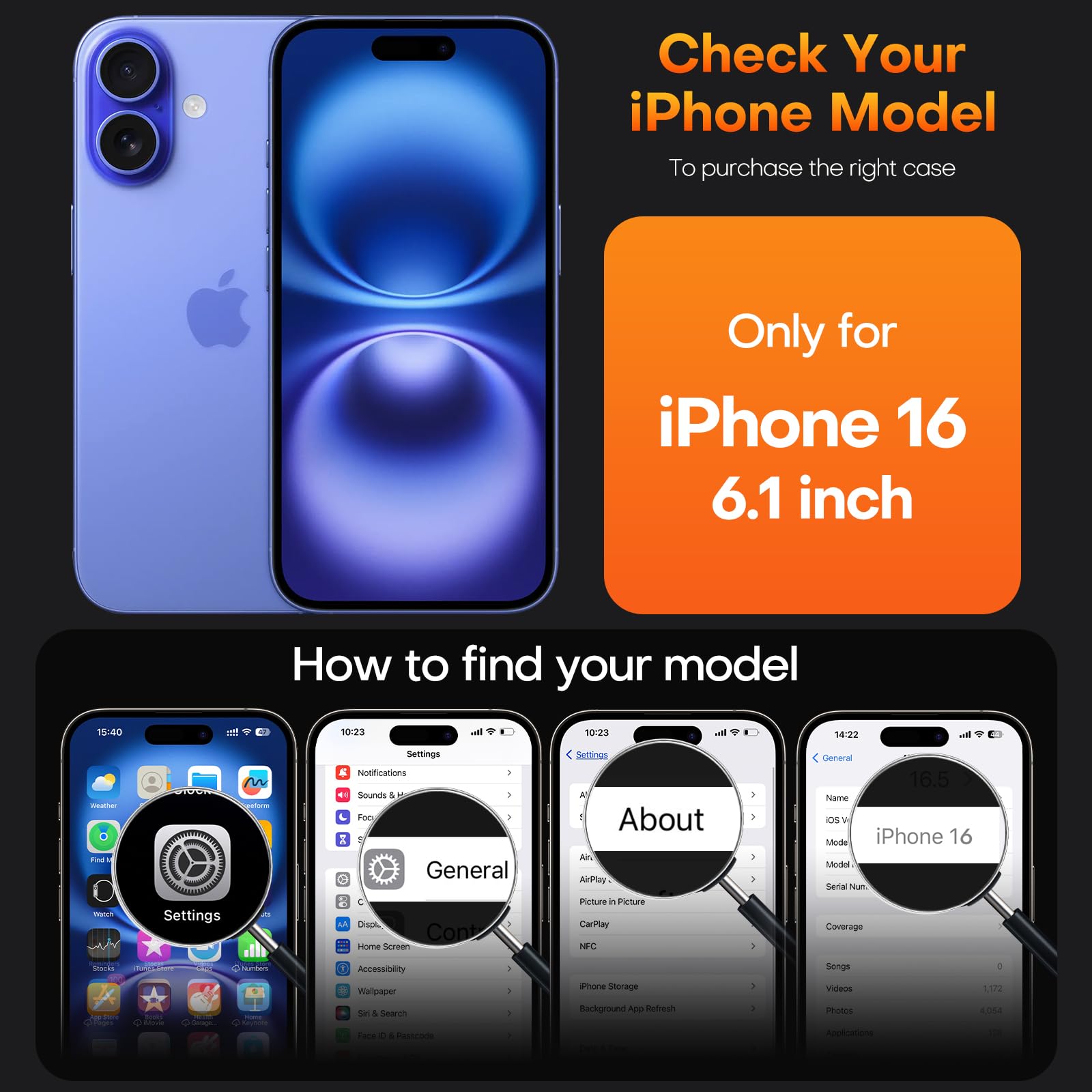 Foto 8 pulgar | Funda De Teléfono Tauri 3 En 1 Para Iphone 16 Con 2 Protectores De Pantalla - Venta Internacional.