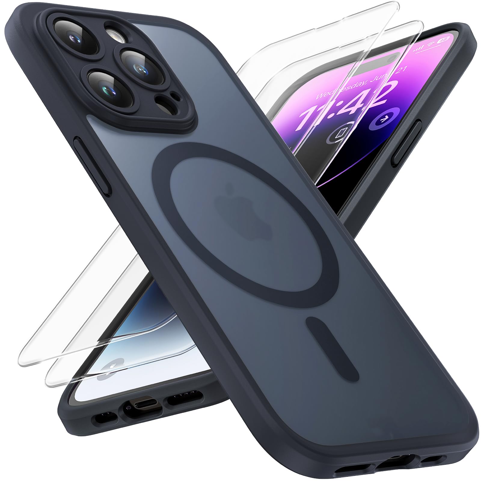 Foto 2 pulgar | Funda Tocol Magnetic 3 En 1 Para Iphone 14 Pro Max De 6.7 Pulgadas, Color Negro - Venta Internacional.