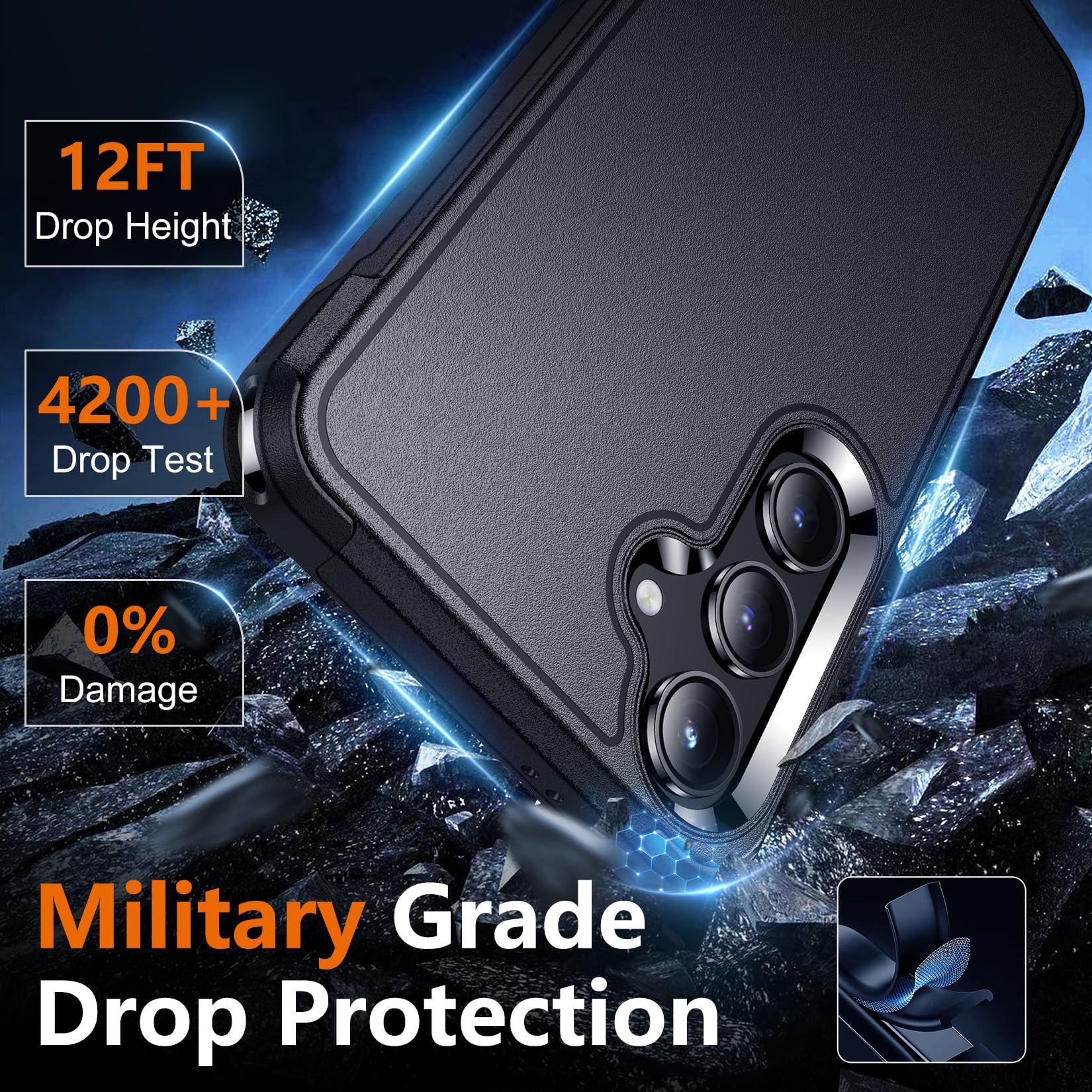 Foto 3 pulgar | Funda De Teléfono Spidercase Para Samsung Galaxy S24 Con Protectores - Venta Internacional.