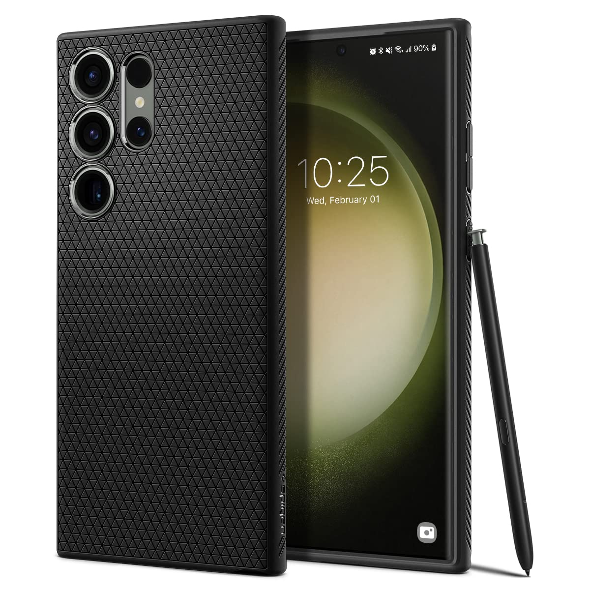 Foto 1 | Funda Spigen Liquid Air Para Galaxy S23, Color Negro Mate - Venta Internacional.