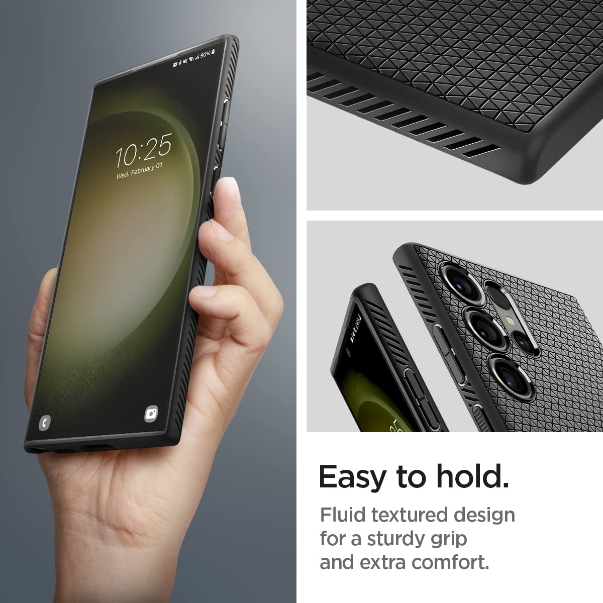 Foto 5 | Funda Spigen Liquid Air Para Galaxy S23, Color Negro Mate - Venta Internacional.
