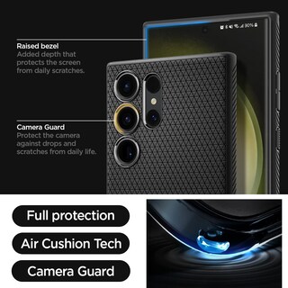 Foto 6 | Funda Spigen Liquid Air Para Galaxy S23, Color Negro Mate - Venta Internacional.