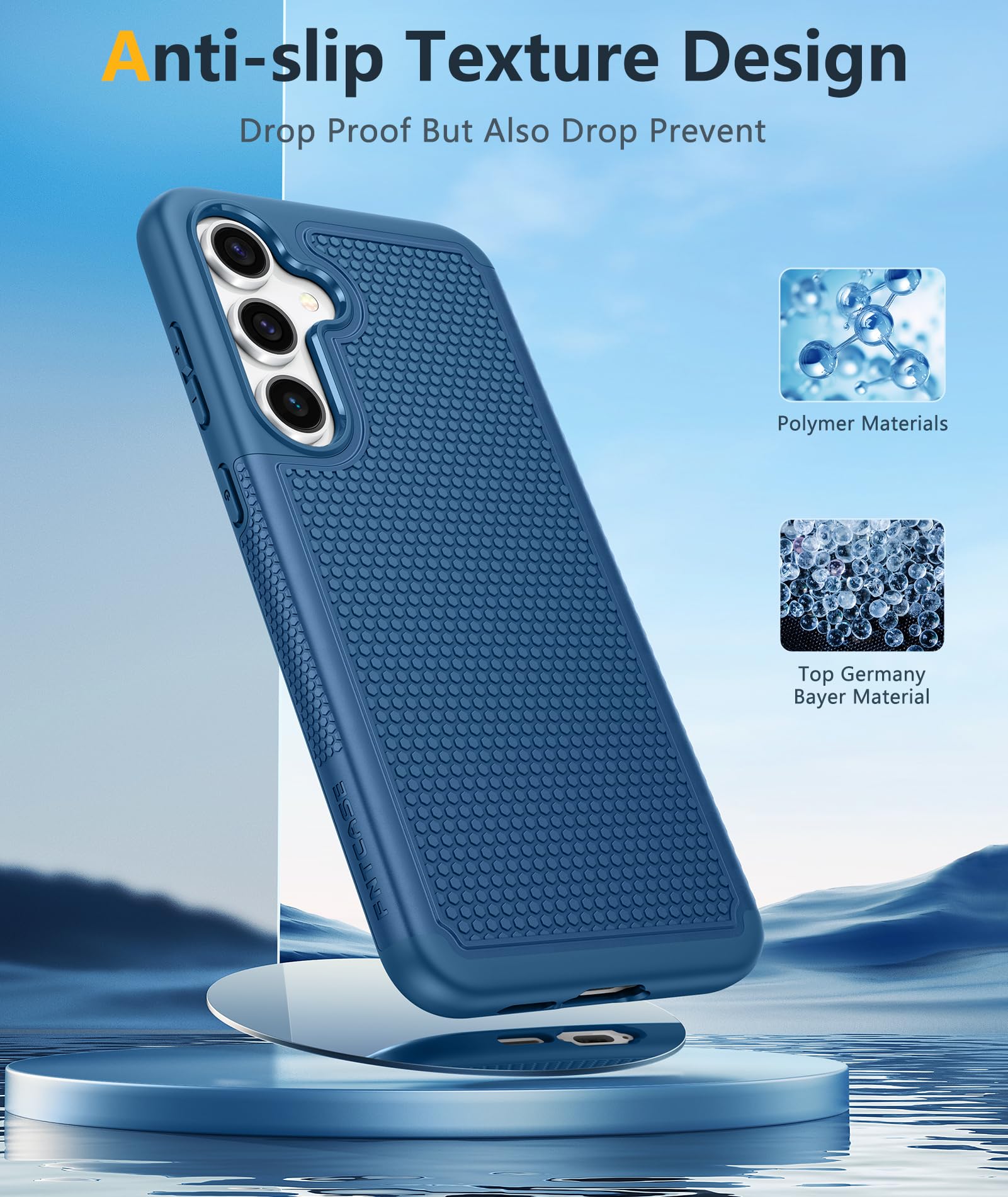 Foto 6 pulgar | Funda Protectora Fntcase Para Samsung Galaxy S24-fe Azul - Venta Internacional.