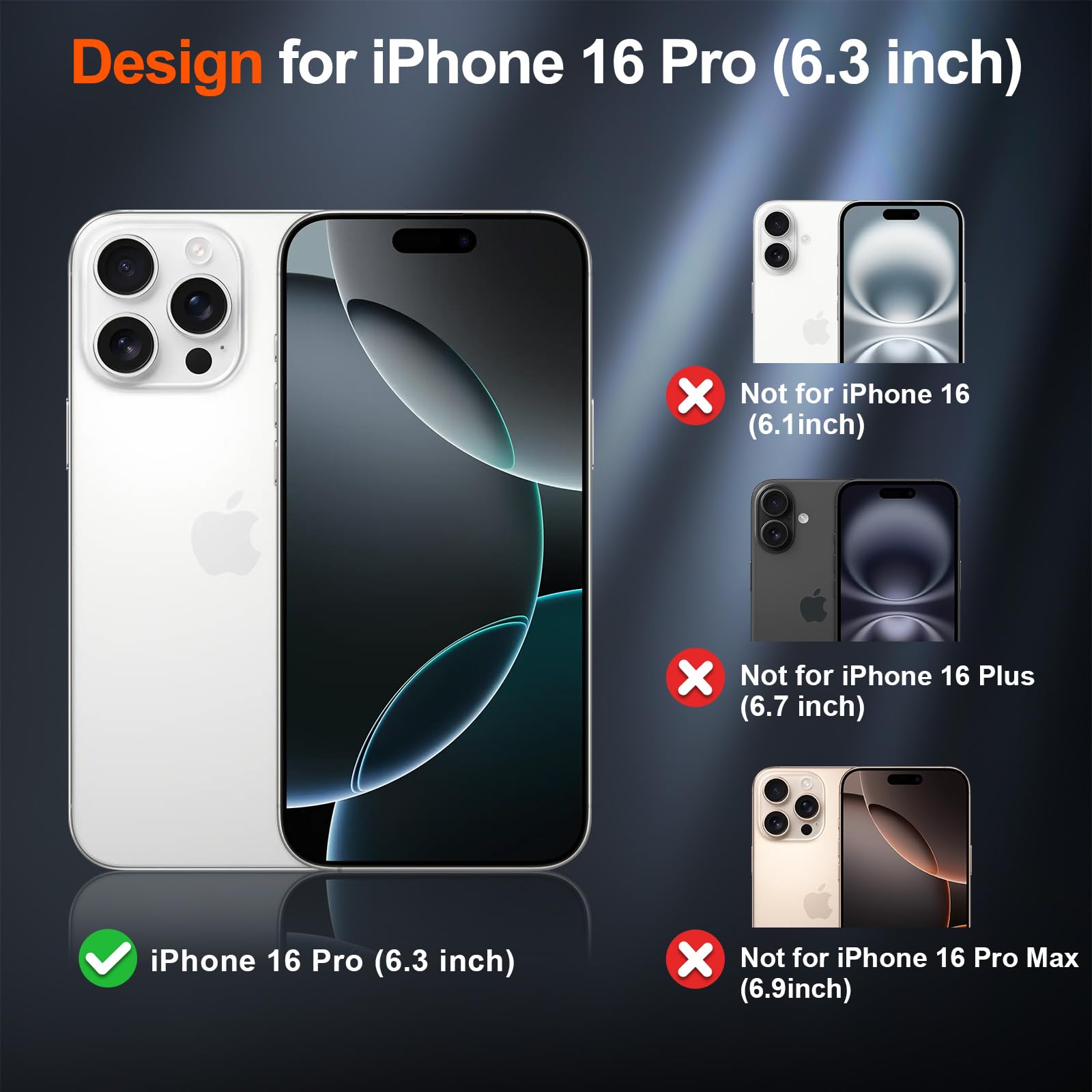Foto 3 pulgar | Funda Magnética Supfine Para Iphone 16 Pro, Color Azul Cielo - Venta Internacional.