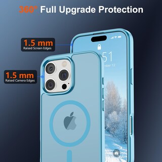 Foto 4 | Funda Magnética Supfine Para Iphone 16 Pro, Color Azul Cielo - Venta Internacional.
