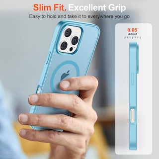 Foto 7 | Funda Magnética Supfine Para Iphone 16 Pro, Color Azul Cielo - Venta Internacional.
