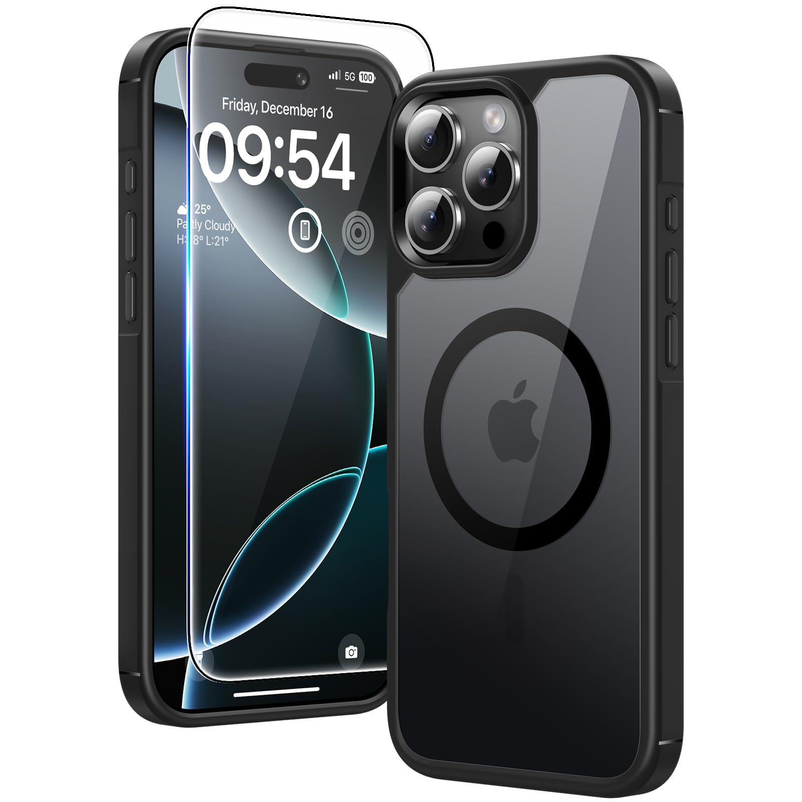Foto 2 pulgar | Funda Tauri 3 En 1 Para Iphone 16 Pro Max Con 2 Protectores De Pantalla - Venta Internacional.