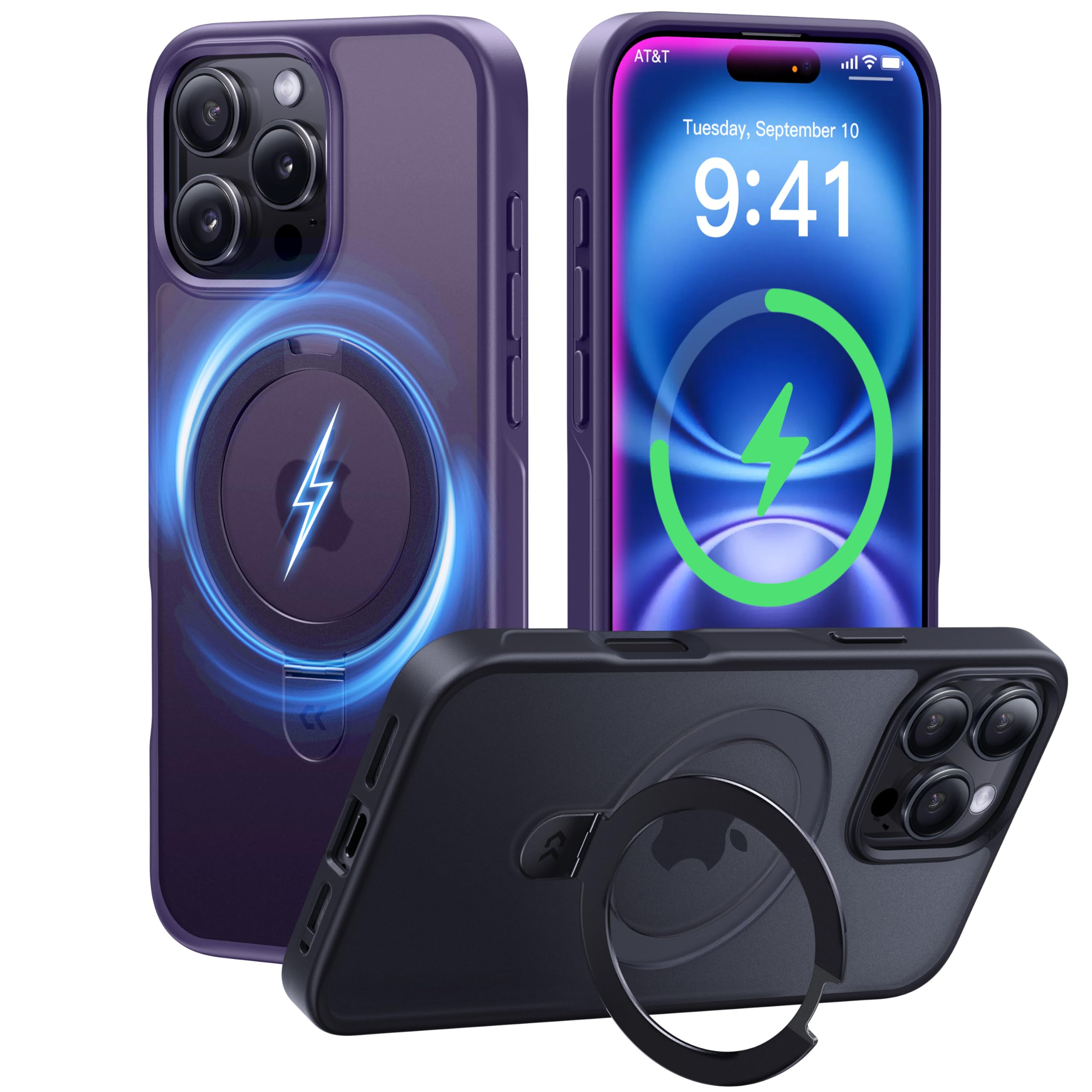 Foto 2 pulgar | Funda De Teléfono Casekoo Diseñada Para Iphone 16 Pro, Color Morado - Venta Internacional.