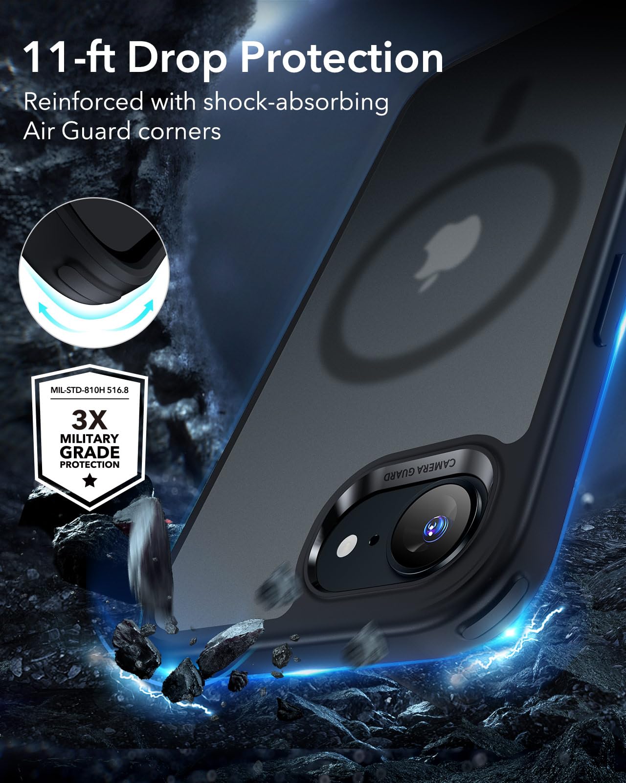Foto 6 pulgar | Funda Esr Para Iphone 16e Con Magsafe, Negra A Prueba De Golpes - Venta Internacional.