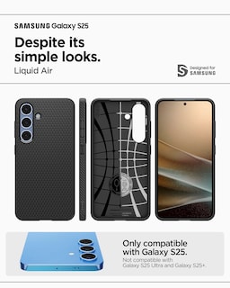 Foto 2 | Funda Spigen Liquid Air Para Samsung Galaxy S25, Color Negro Mate - Venta Internacional.
