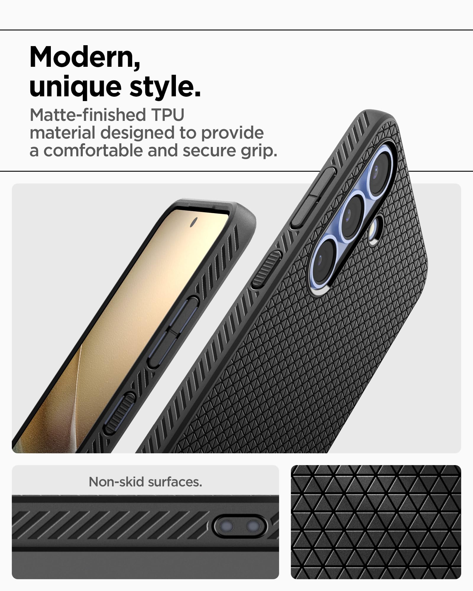 Foto 6 pulgar | Funda Spigen Liquid Air Para Samsung Galaxy S25, Color Negro Mate - Venta Internacional.