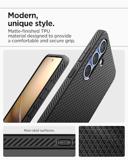 Foto 5 | Funda Spigen Liquid Air Para Samsung Galaxy S25, Color Negro Mate - Venta Internacional.