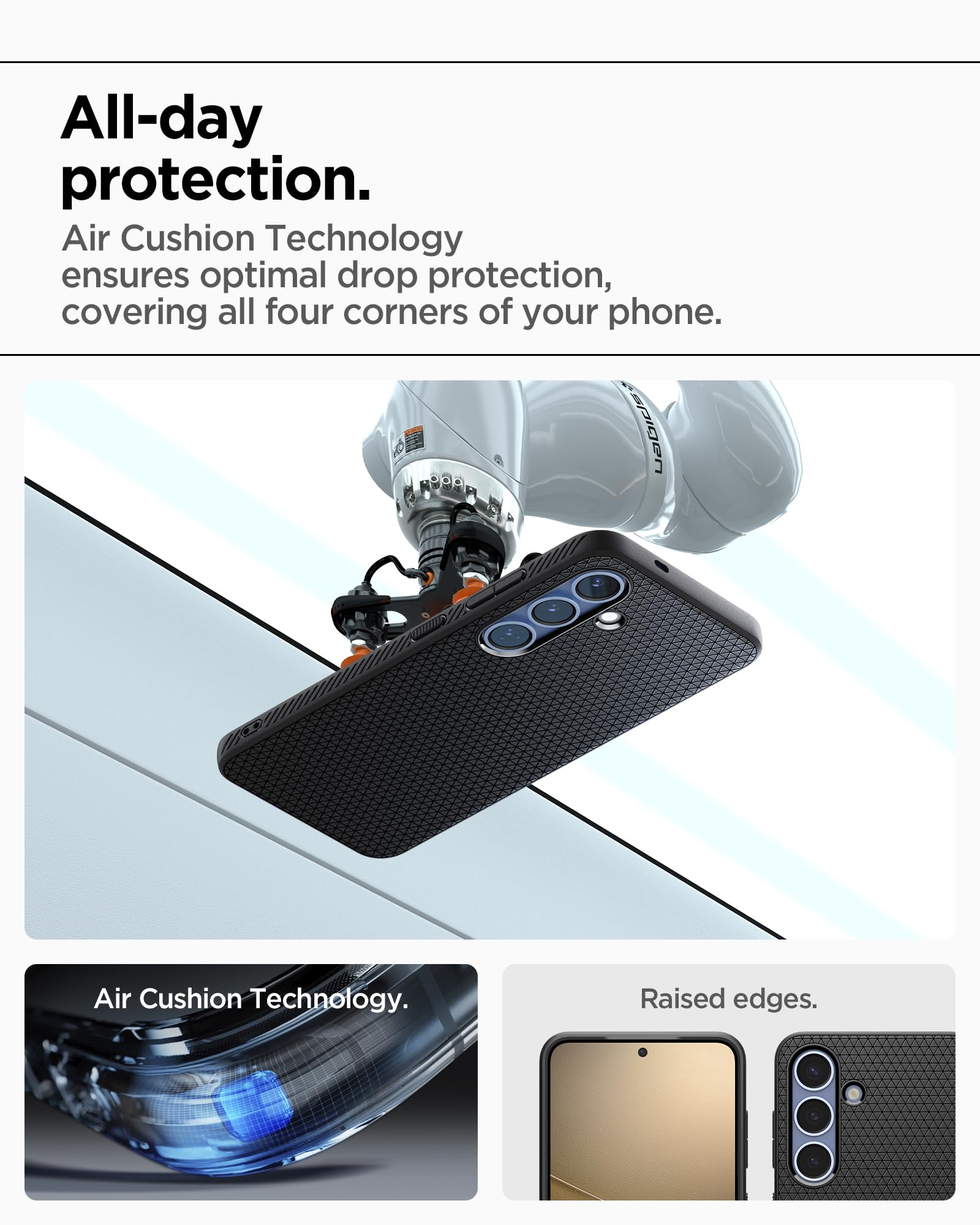 Foto 8 pulgar | Funda Spigen Liquid Air Para Samsung Galaxy S25, Color Negro Mate - Venta Internacional.