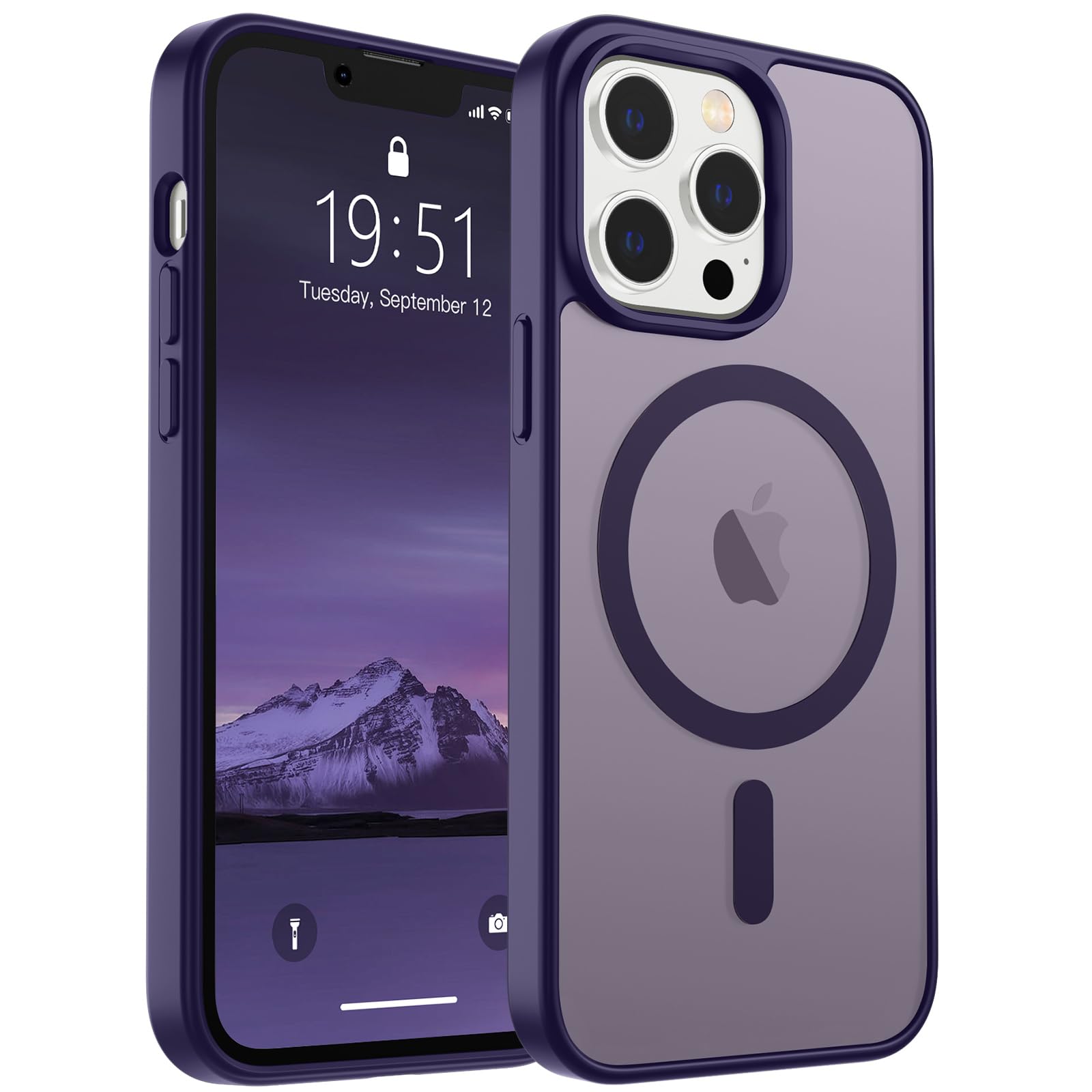 Foto 2 pulgar | Funda Magnética Supfine Para Iphone 13 Pro Max, Color Morado Oscuro - Venta Internacional.