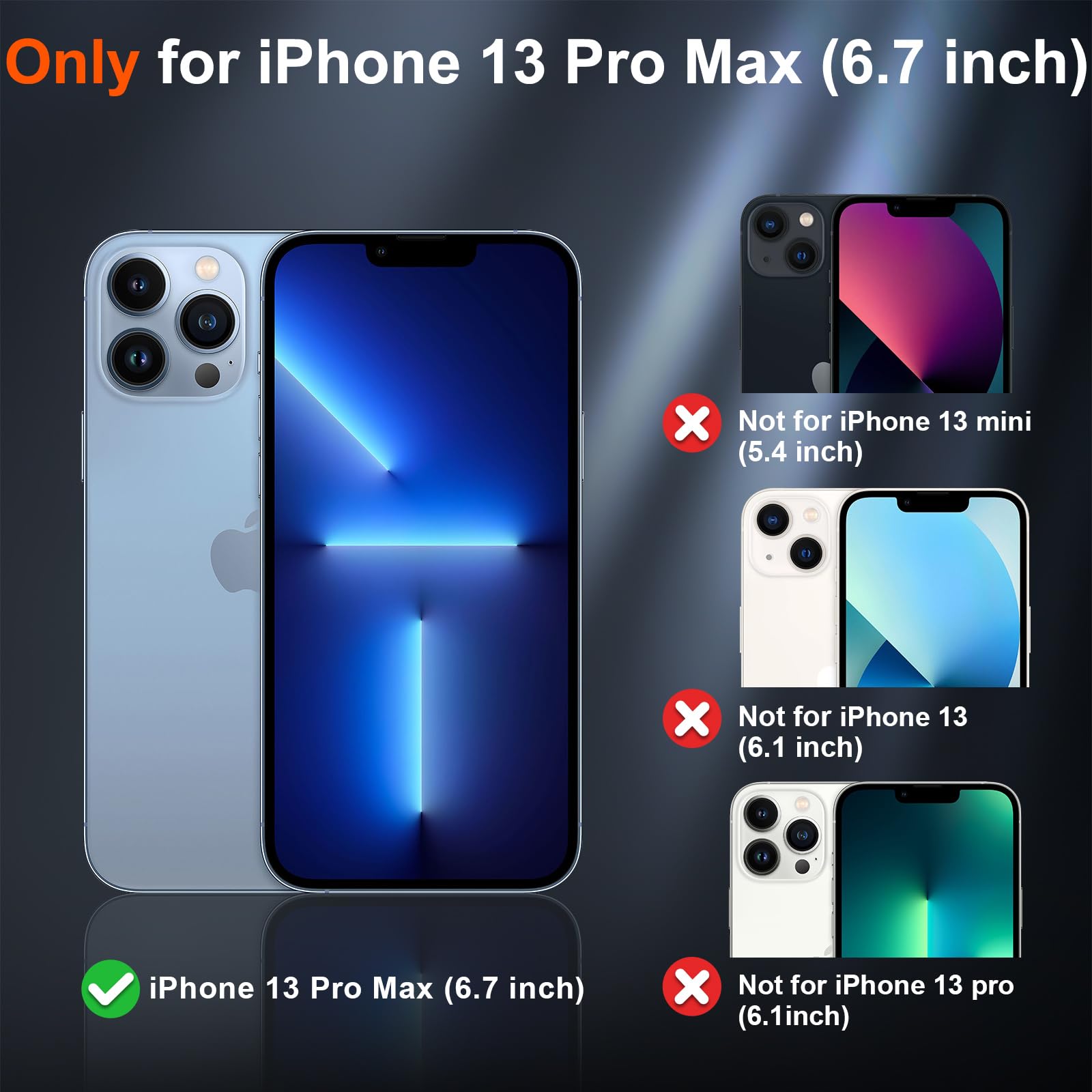 Foto 3 pulgar | Funda Magnética Supfine Para Iphone 13 Pro Max, Color Morado Oscuro - Venta Internacional.