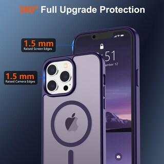 Foto 4 | Funda Magnética Supfine Para Iphone 13 Pro Max, Color Morado Oscuro - Venta Internacional.