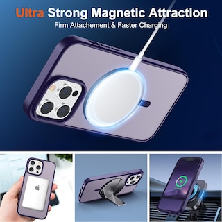 Foto 5 | Funda Magnética Supfine Para Iphone 13 Pro Max, Color Morado Oscuro - Venta Internacional.
