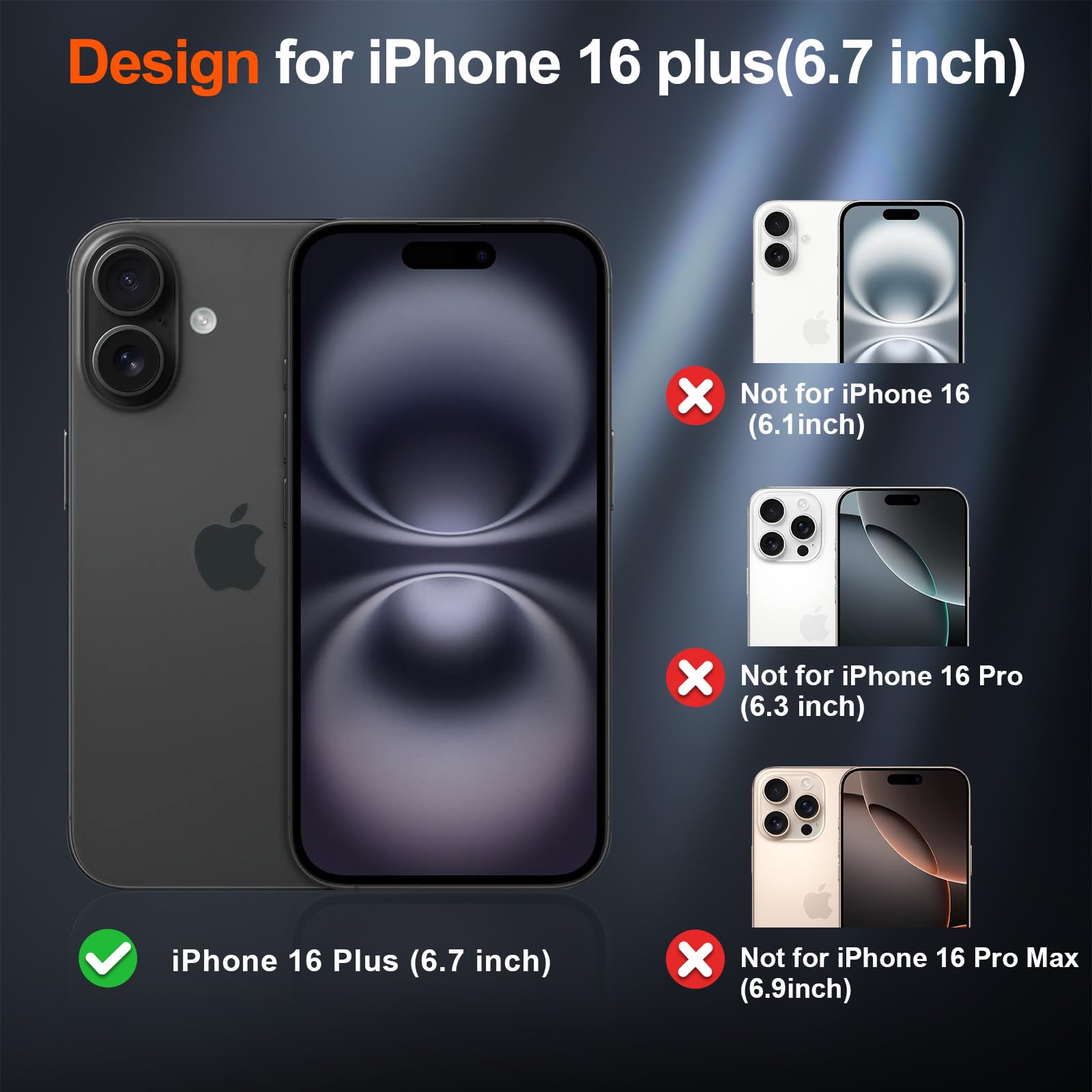 Foto 3 pulgar | Funda Magnética Supfine Para Iphone 16 Plus, Azul Y Morado - Venta Internacional.