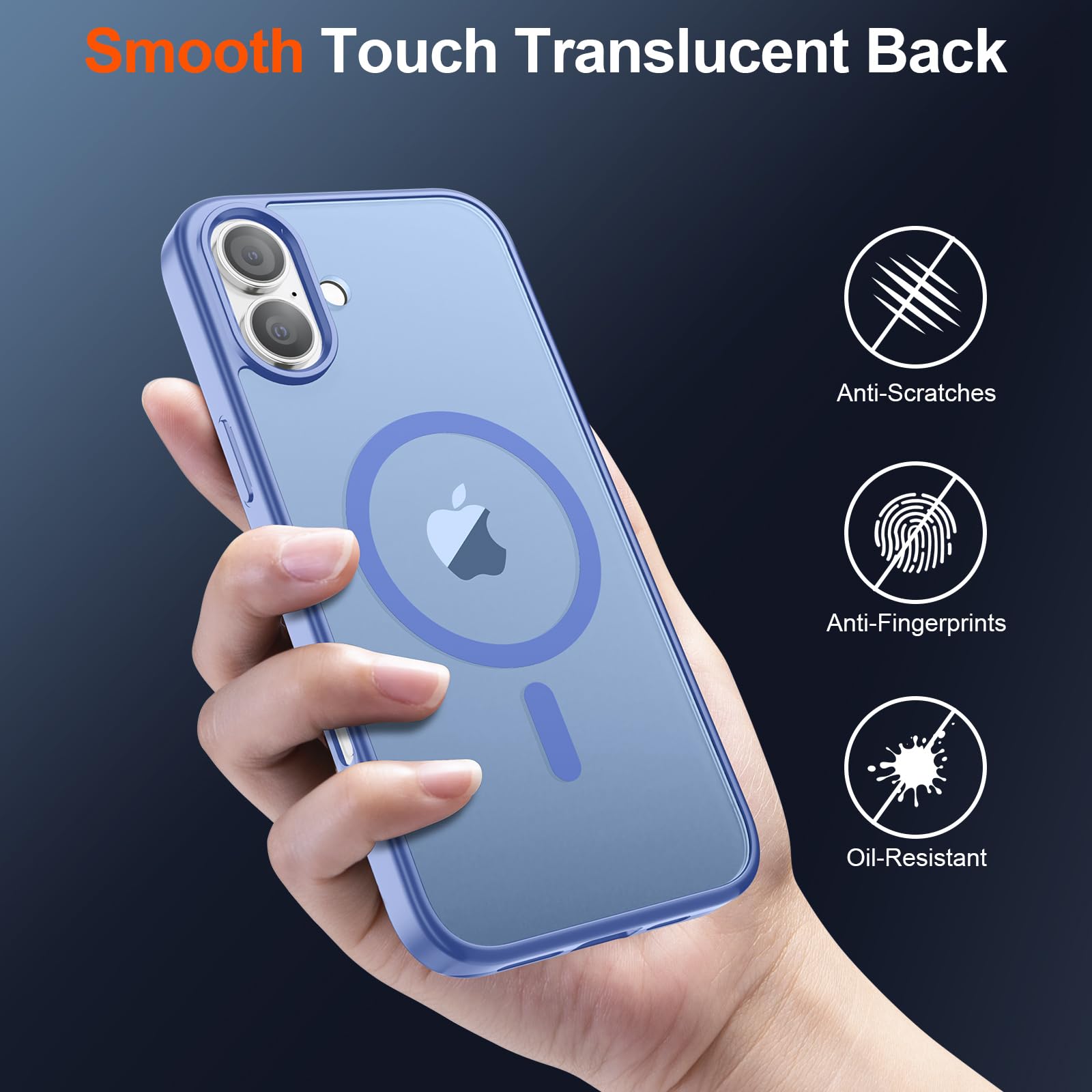 Foto 7 pulgar | Funda Magnética Supfine Para Iphone 16 Plus, Azul Y Morado - Venta Internacional.
