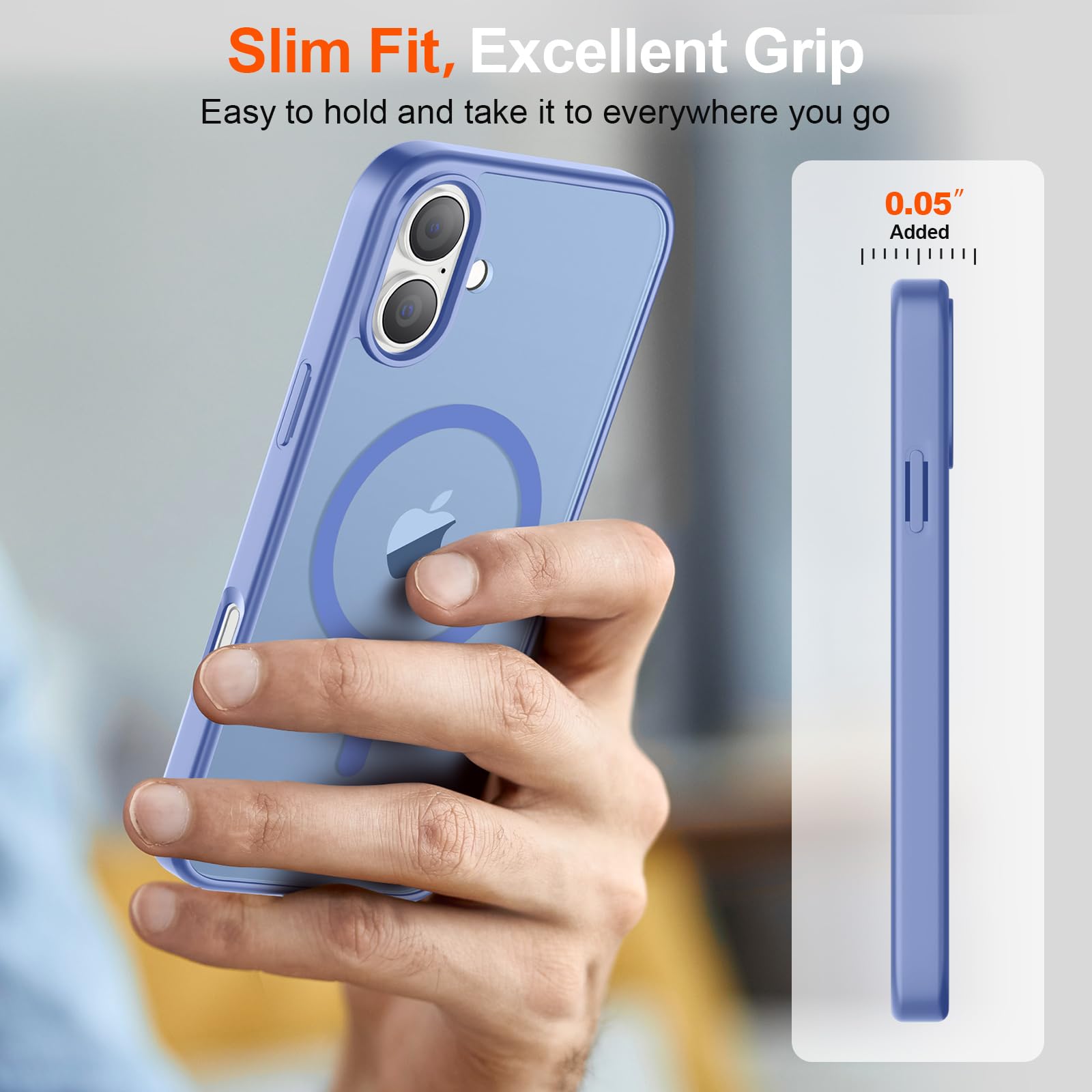 Foto 8 pulgar | Funda Magnética Supfine Para Iphone 16 Plus, Azul Y Morado - Venta Internacional.