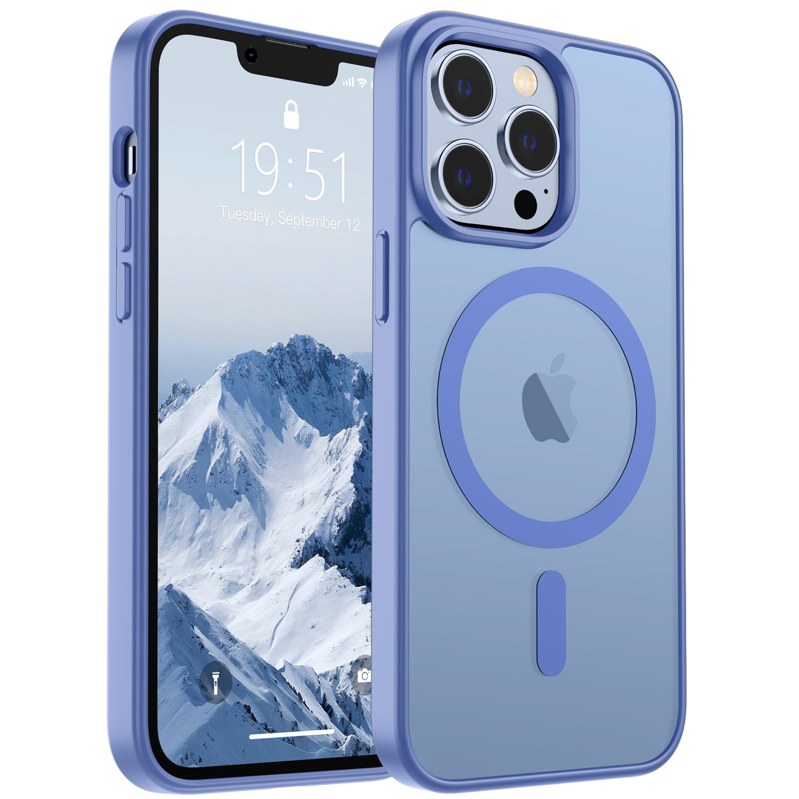 Foto 2 pulgar | Funda Magnética Supfine Para Iphone 13 Pro Max, Azul Y Morado - Venta Internacional.