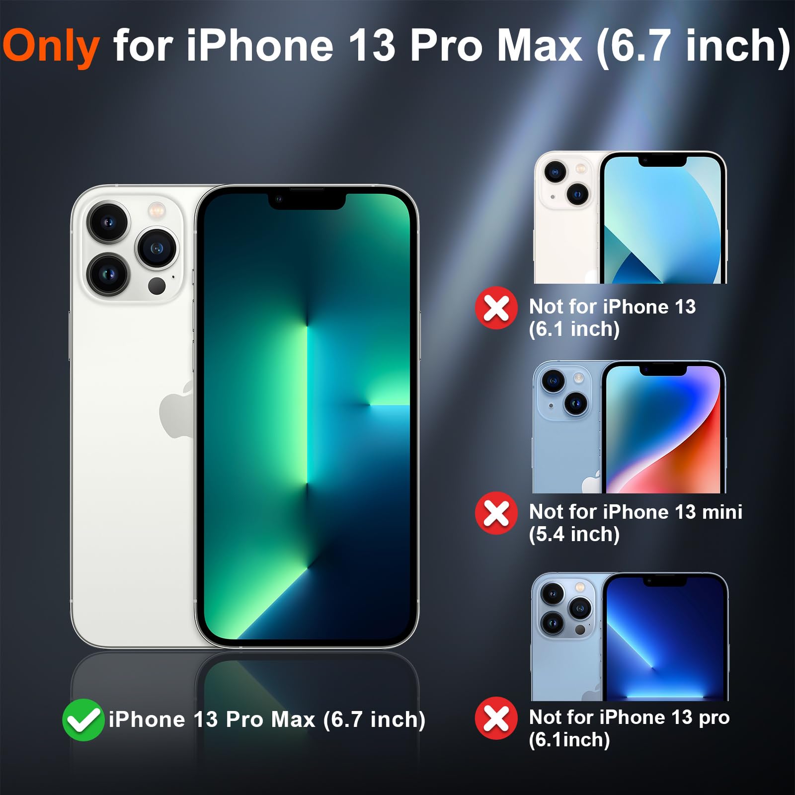 Foto 3 pulgar | Funda Magnética Supfine Para Iphone 13 Pro Max, Azul Y Morado - Venta Internacional.