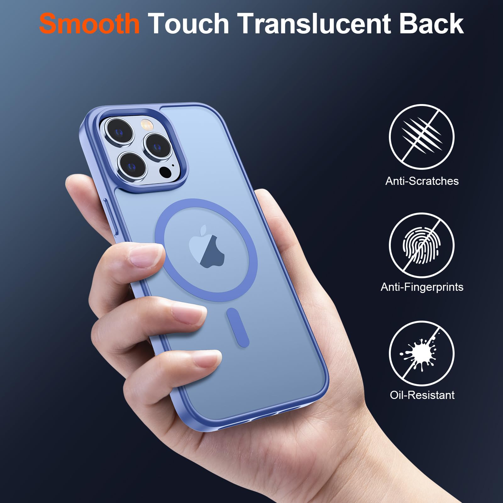Foto 7 pulgar | Funda Magnética Supfine Para Iphone 13 Pro Max, Azul Y Morado - Venta Internacional.