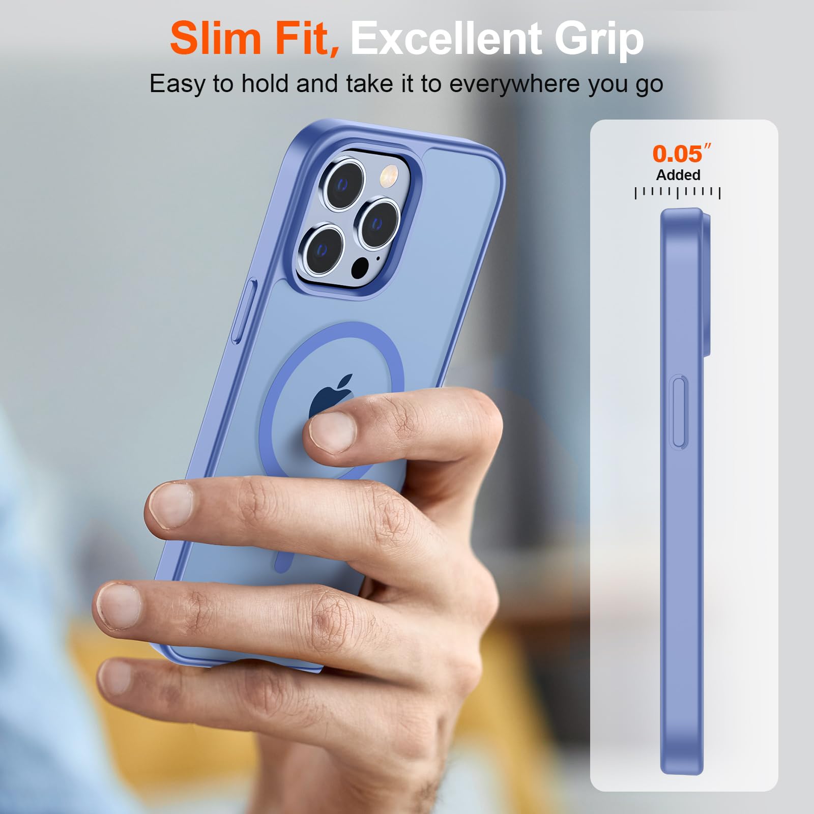 Foto 8 pulgar | Funda Magnética Supfine Para Iphone 13 Pro Max, Azul Y Morado - Venta Internacional.