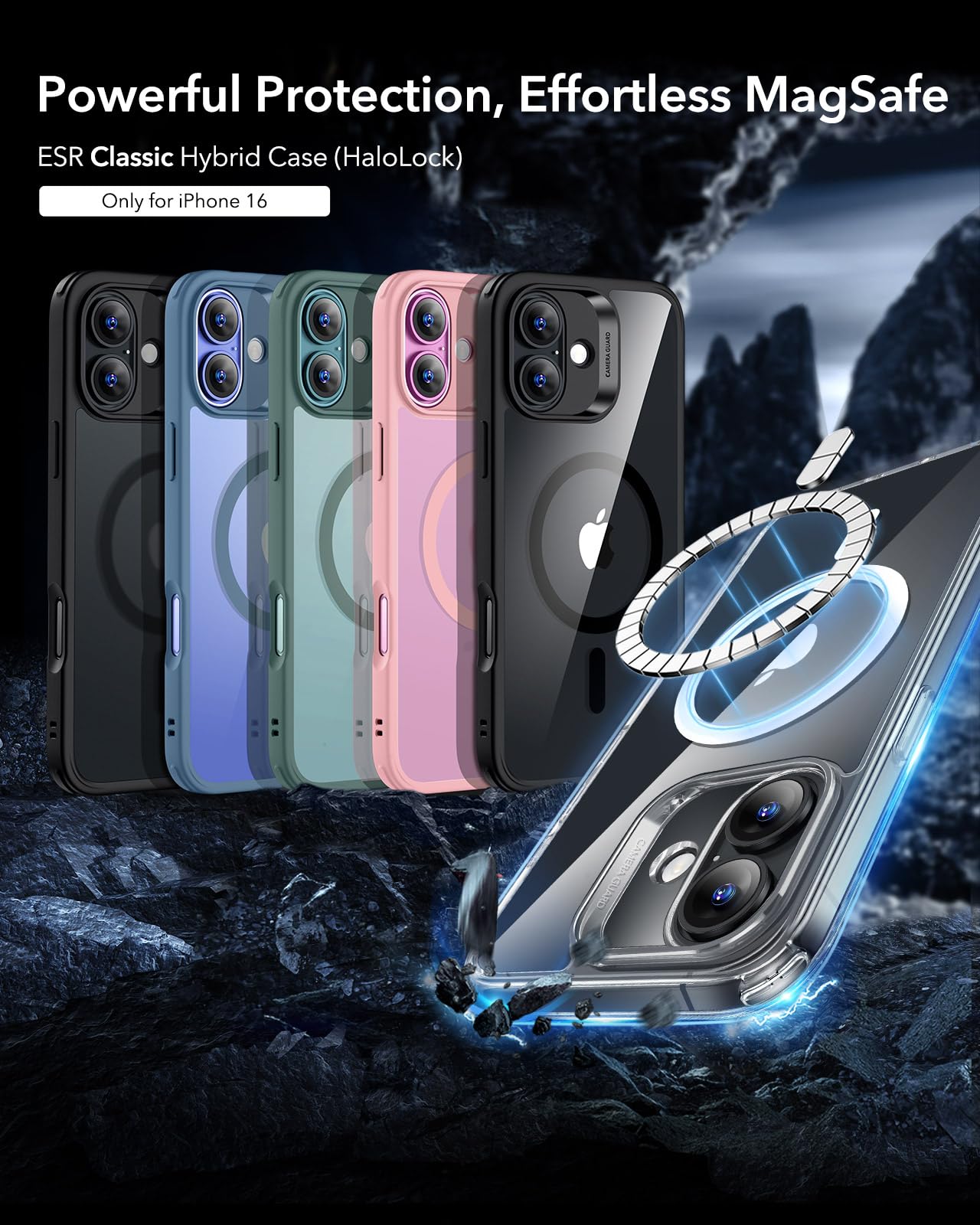 Foto 4 pulgar | Funda De Teléfono Esr Para Iphone 16 Con Magsafe De Grado Militar Transparente - Venta Internacional.