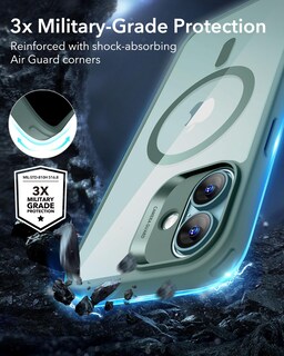 Foto 5 | Funda De Teléfono Esr Para Iphone 16 Con Magsafe De Grado Militar Transparente - Venta Internacional.