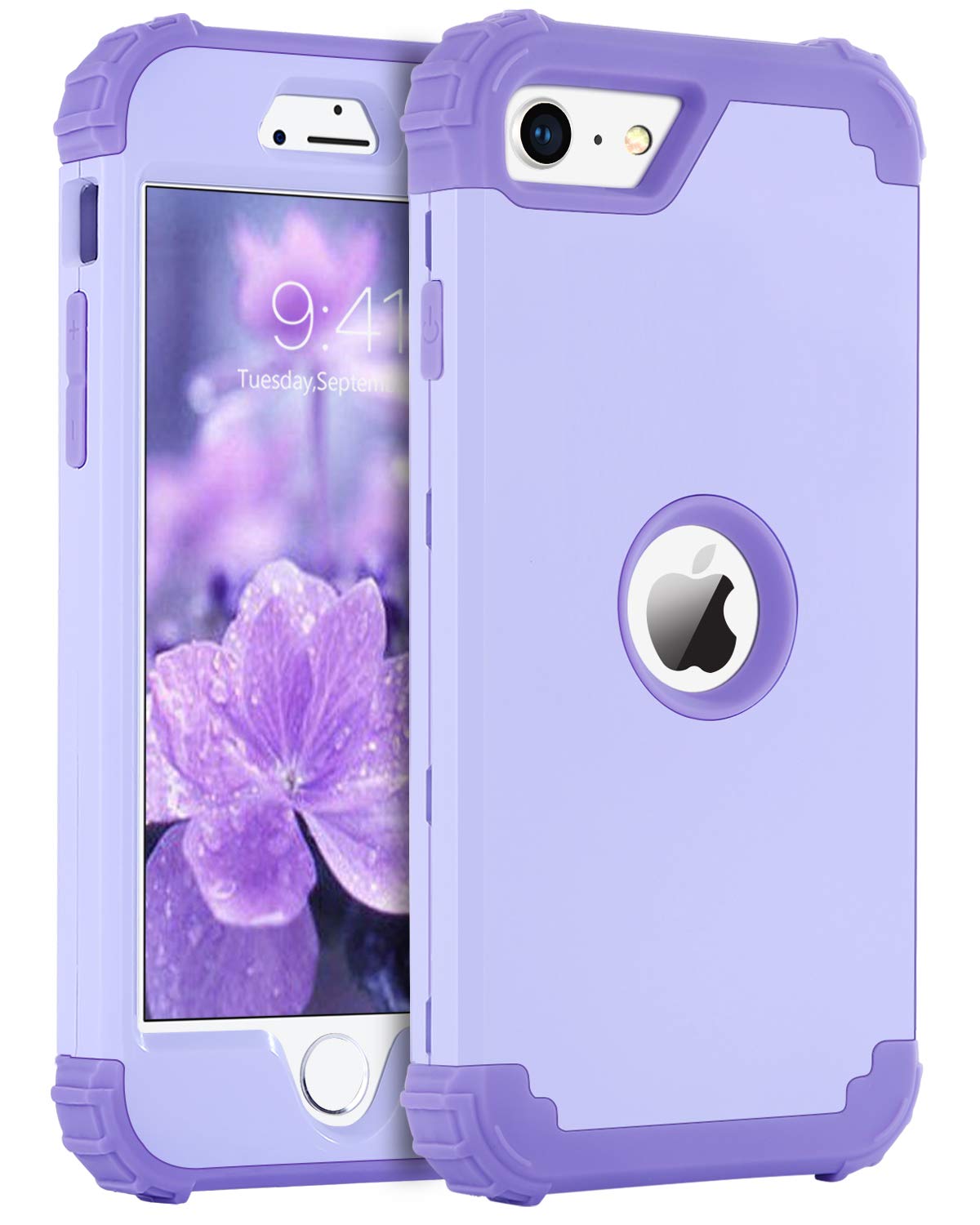 Funda De Teléfono Bentoben Para Iphone Se 2022/2020 3 En 1 Violeta - Venta Internacional.