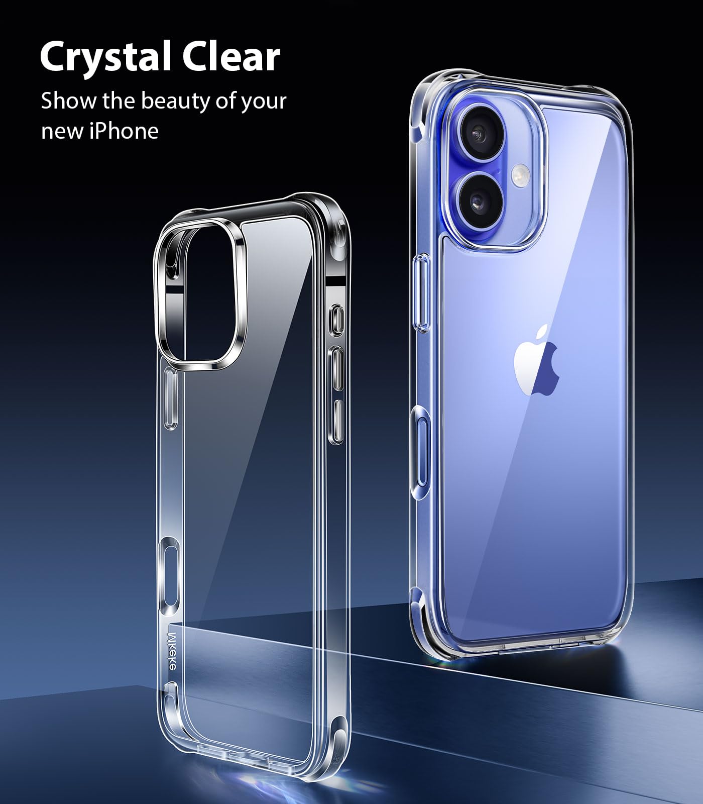 Foto 2 | Funda De Teléfono Mkeke Para Iphone 16, Transparente, Con Protección Contra Caídas De 4,9 M - Venta Internacional.