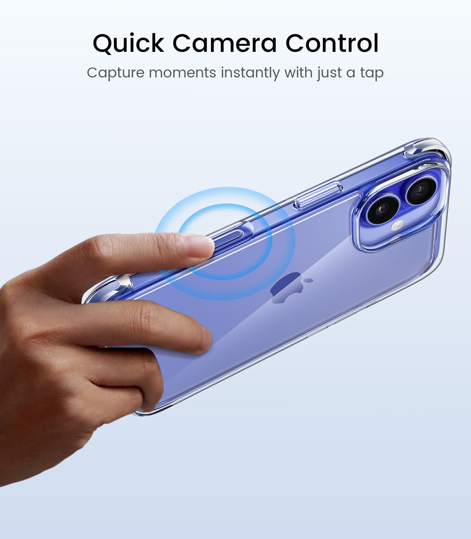 Foto 3 | Funda De Teléfono Mkeke Para Iphone 16, Transparente, Con Protección Contra Caídas De 4,9 M - Venta Internacional.