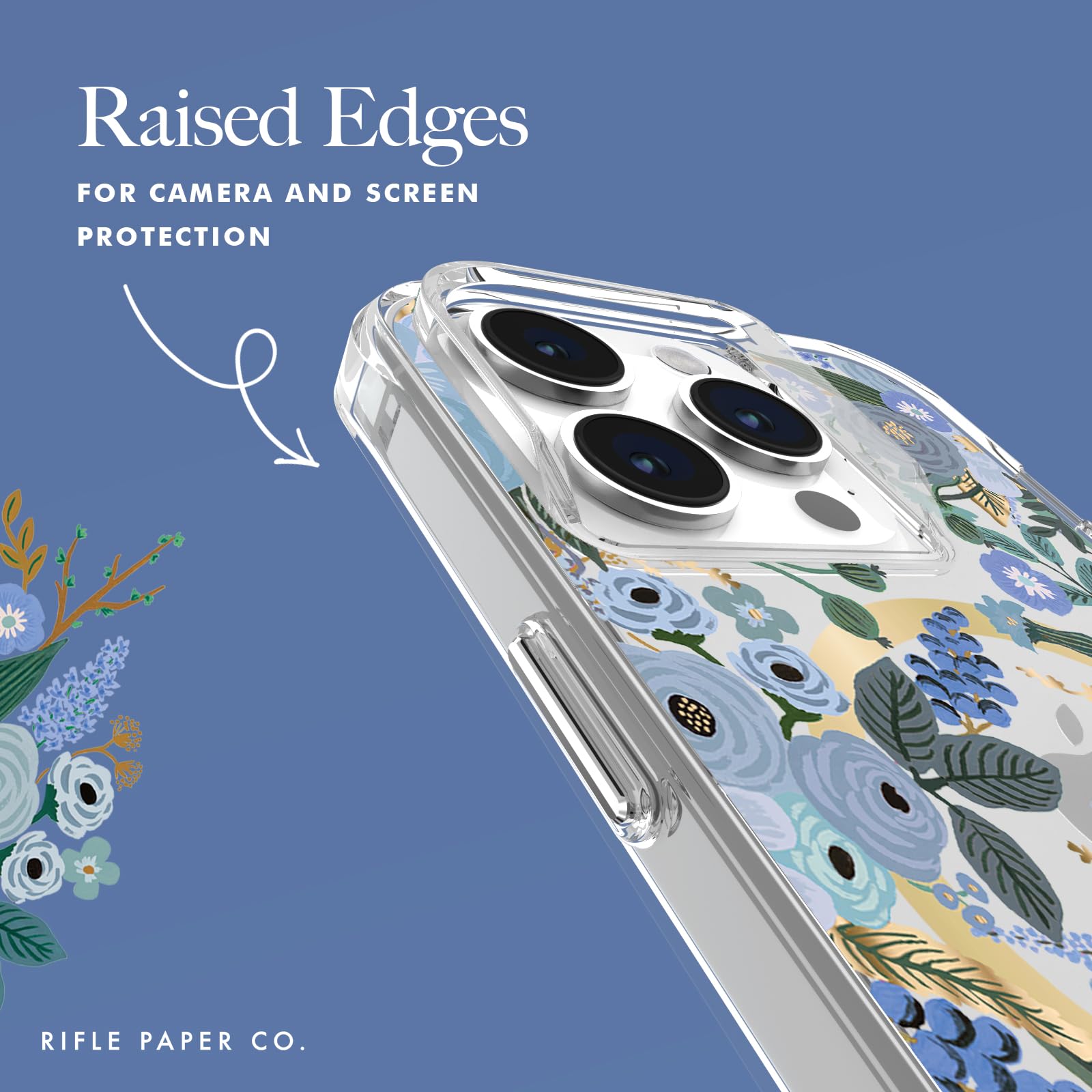 Foto 6 | Funda Para Teléfono Case-mate Rifle Paper Co. Iphone 15 Pro Azul - Venta Internacional.