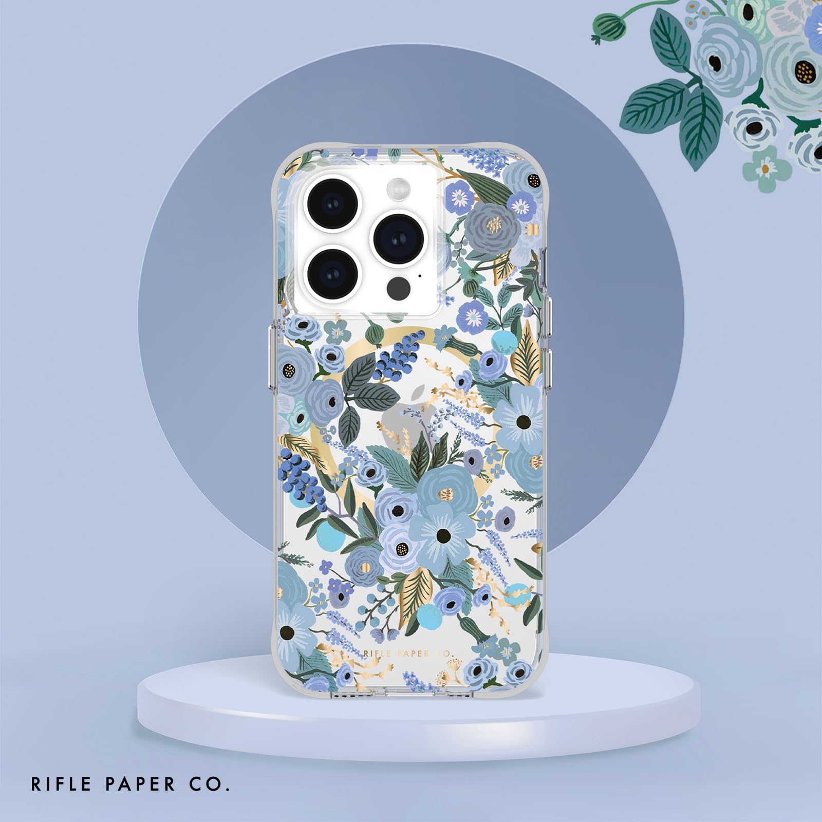 Foto 8 pulgar | Funda Para Teléfono Case-mate Rifle Paper Co. Iphone 15 Pro Azul - Venta Internacional.