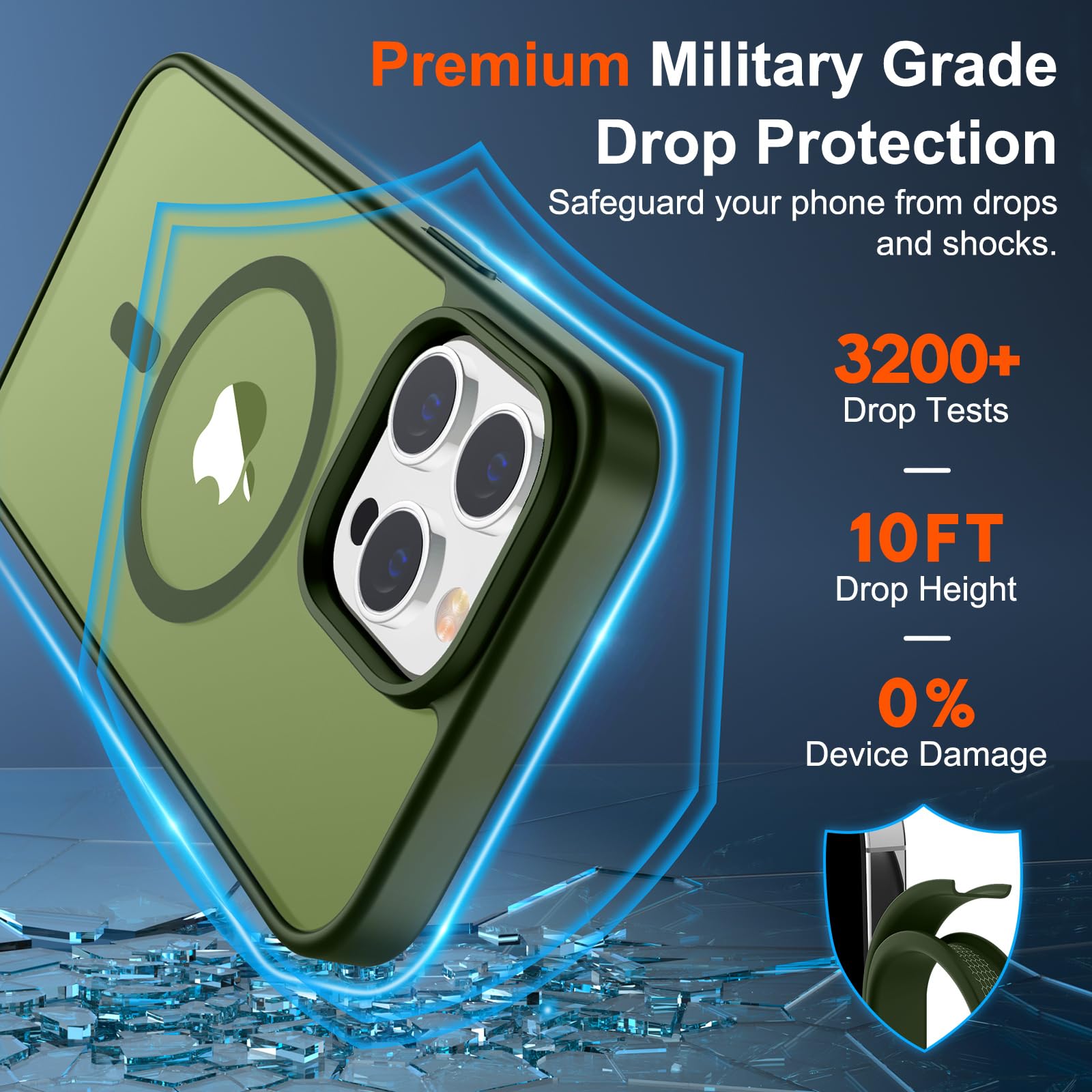 Foto 4 pulgar | Funda Magnética Supfine Para Iphone 14 Pro Cangling Green - Venta Internacional.