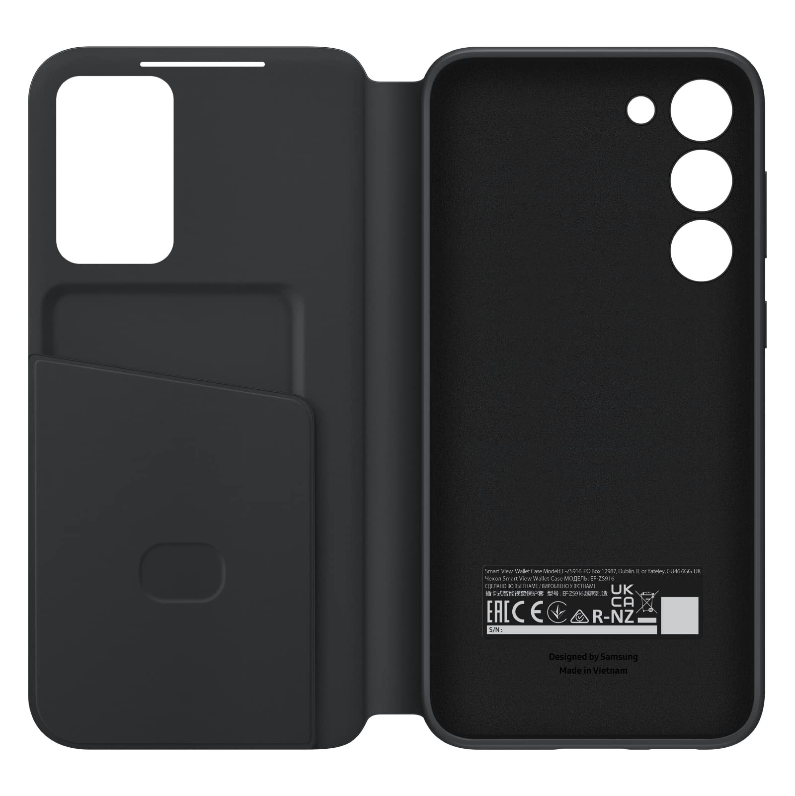 Foto 5 pulgar | Funda De Teléfono S-view Wallet Para Samsung Galaxy S23 Negra - Venta Internacional.