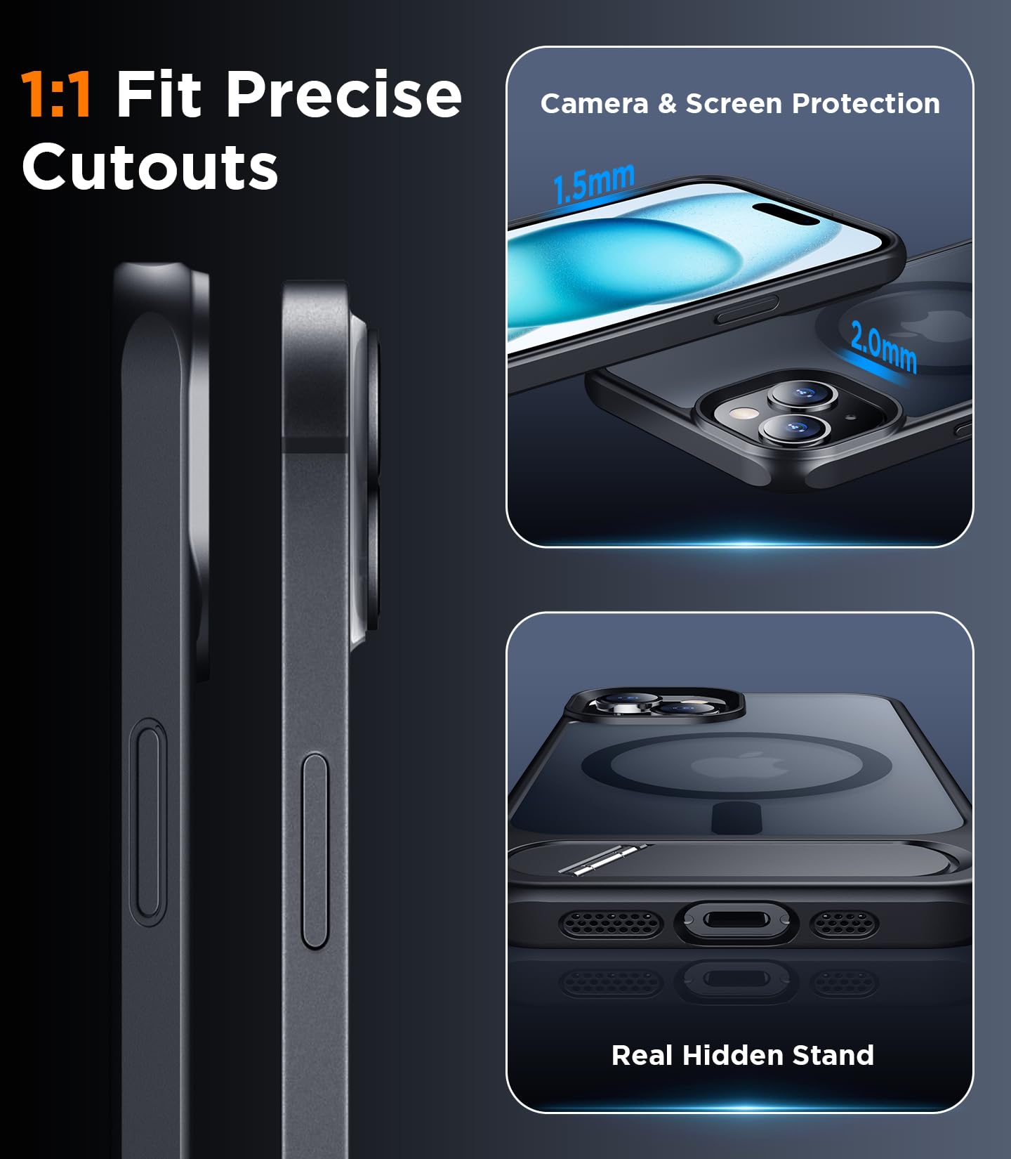 Foto 7 pulgar | Funda De Teléfono Temdan Magnetic Compatible Con Iphone 15 6.1 - Venta Internacional.