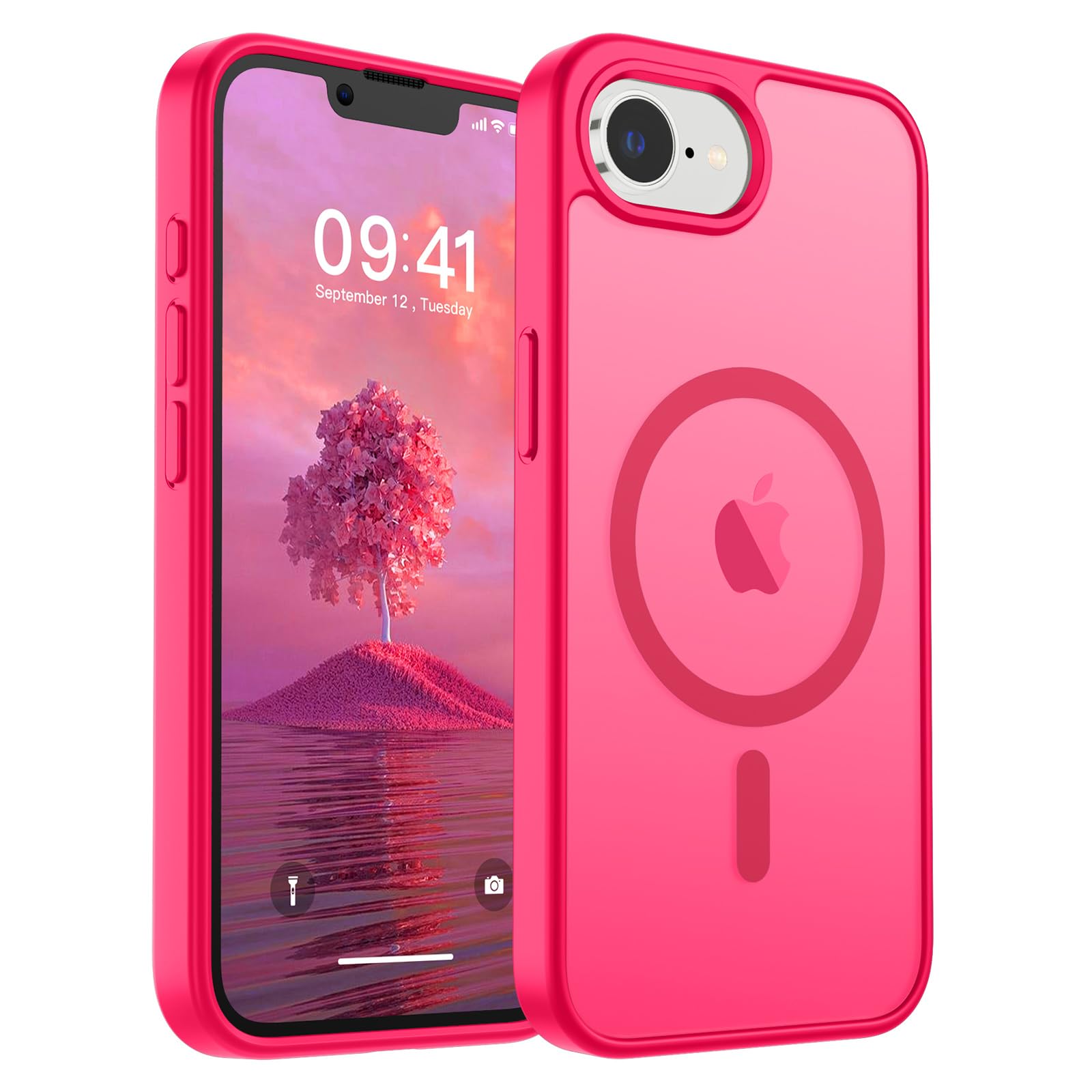 Foto 2 pulgar | Funda Magnética Supfine Para Iphone 16e 2025, Color Rosa Intenso - Venta Internacional.