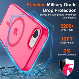 Foto 3 | Funda Magnética Supfine Para Iphone 16e 2025, Color Rosa Intenso - Venta Internacional.