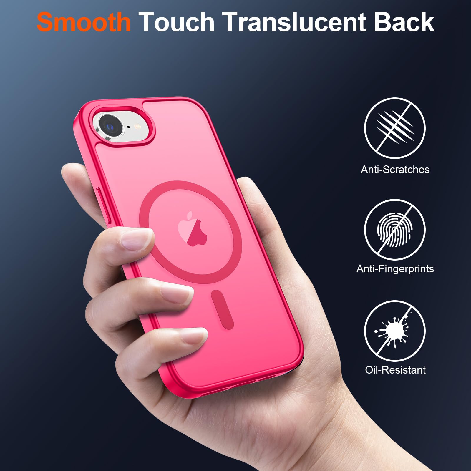Foto 6 | Funda Magnética Supfine Para Iphone 16e 2025, Color Rosa Intenso - Venta Internacional.