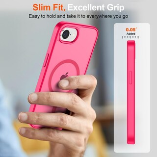 Foto 7 | Funda Magnética Supfine Para Iphone 16e 2025, Color Rosa Intenso - Venta Internacional.