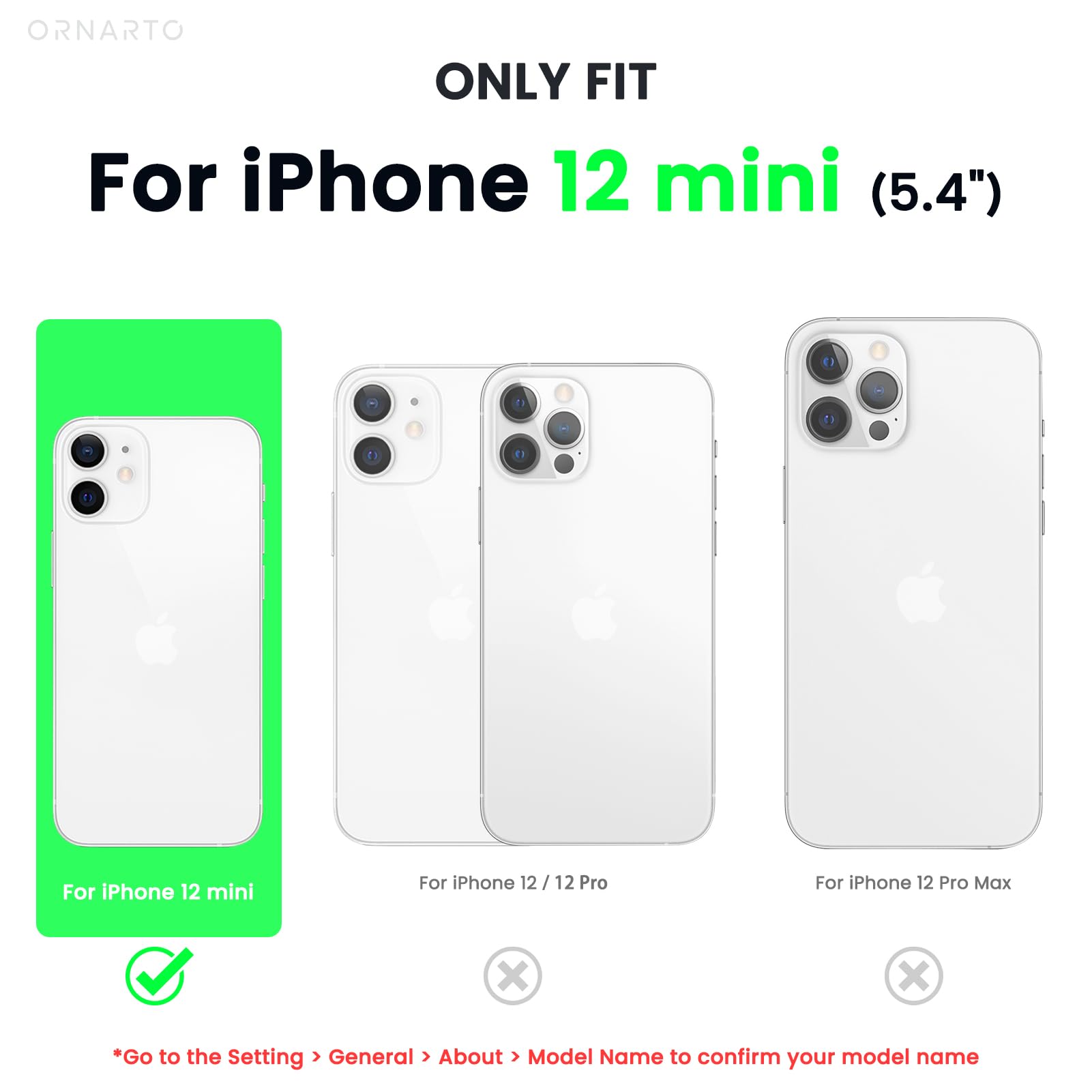 Foto 2 | Funda De Teléfono Ornarto Compatible Con Iphone 12 Mini, Color Azul Marino - Venta Internacional.