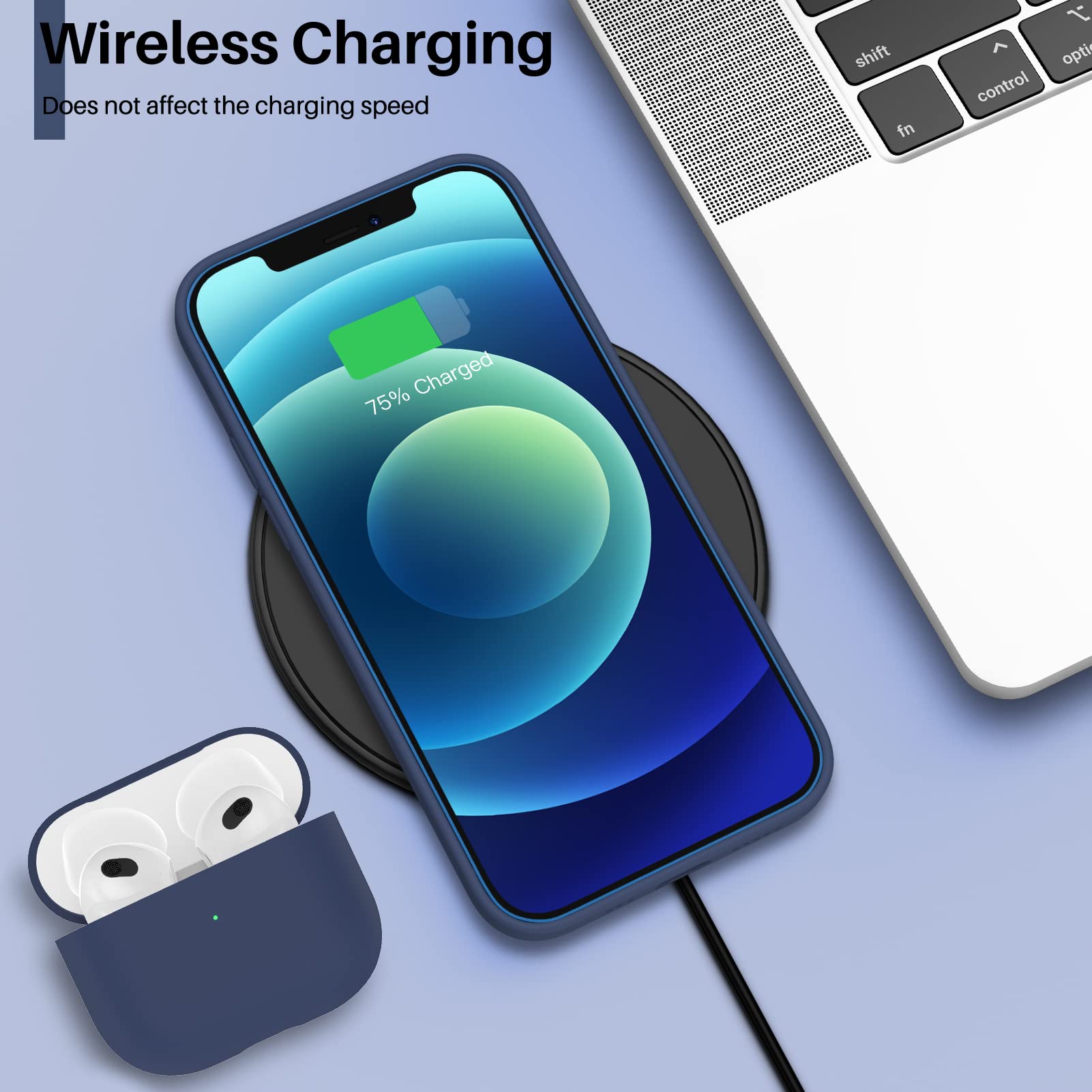 Foto 5 | Funda De Teléfono Ornarto Compatible Con Iphone 12 Mini, Color Azul Marino - Venta Internacional.