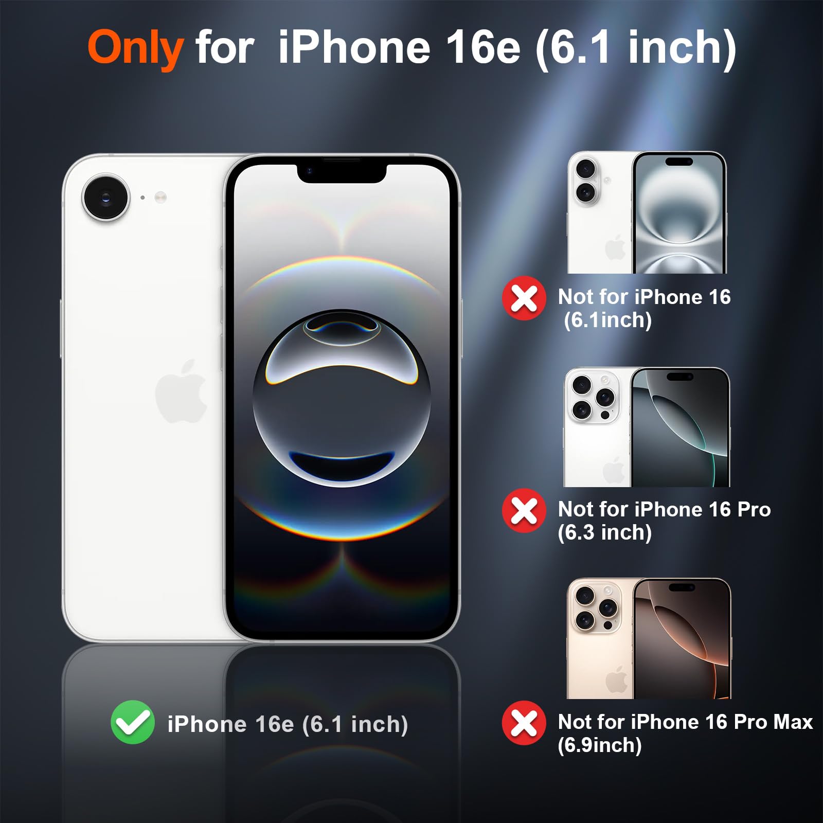 Foto 3 pulgar | Funda Magnética Supfine Para Iphone 16e 2025, Azul Y Morado - Venta Internacional.
