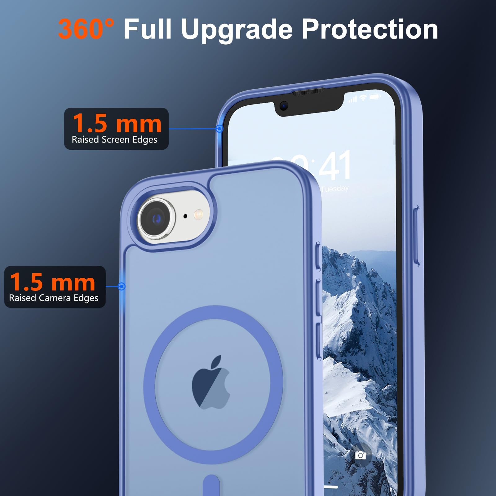 Foto 5 pulgar | Funda Magnética Supfine Para Iphone 16e 2025, Azul Y Morado - Venta Internacional.